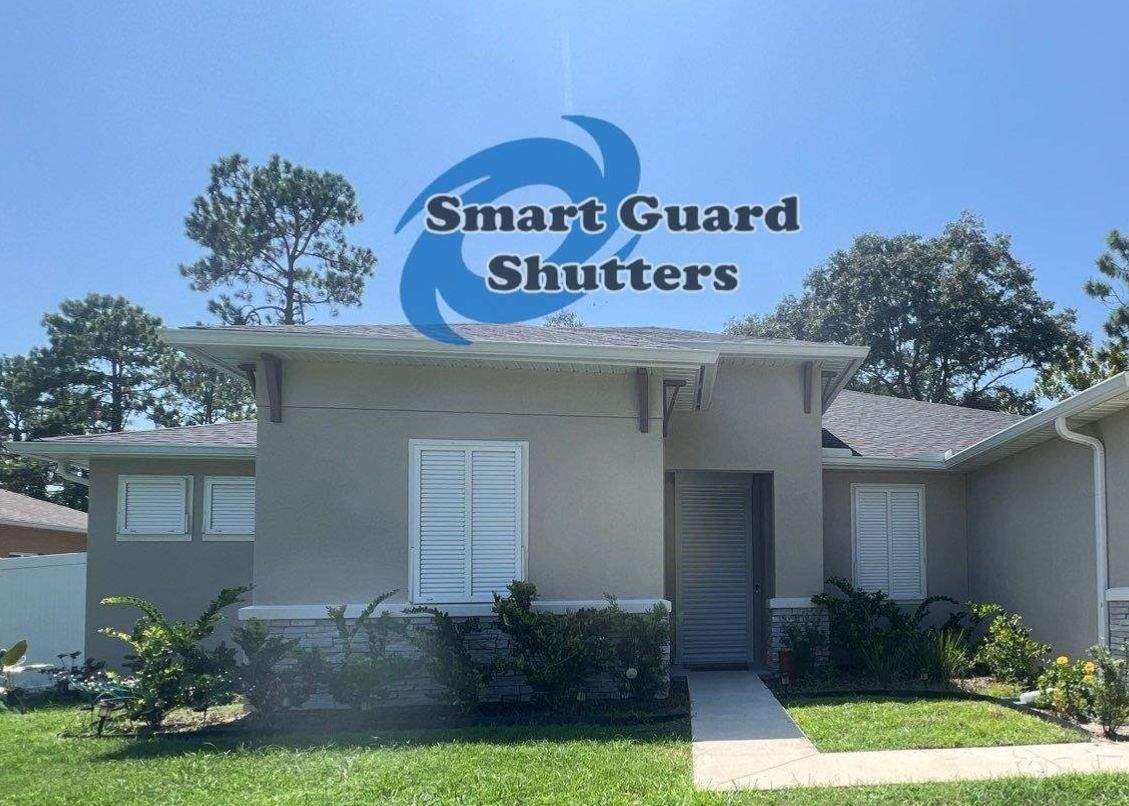 Hurricane Protection in White by Smart Guard Shutters