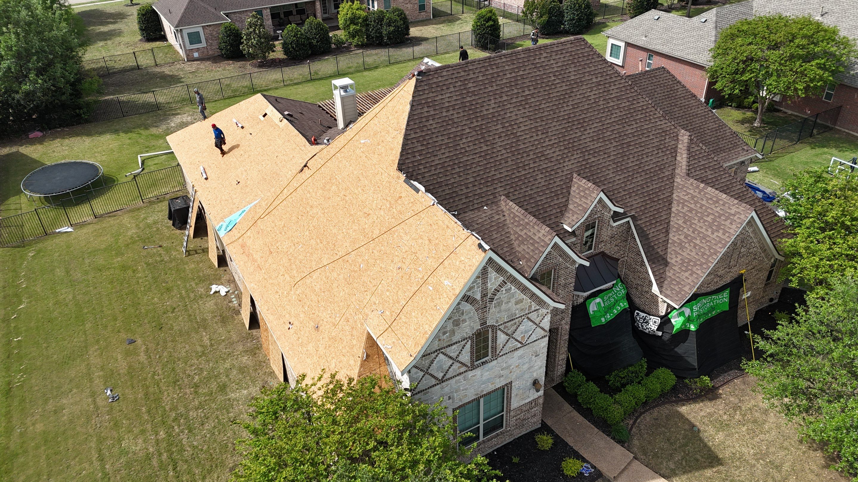 Residential Roof Replacement, and Full Exterior Restoration Wylie, Texas by Springtree Restoration 