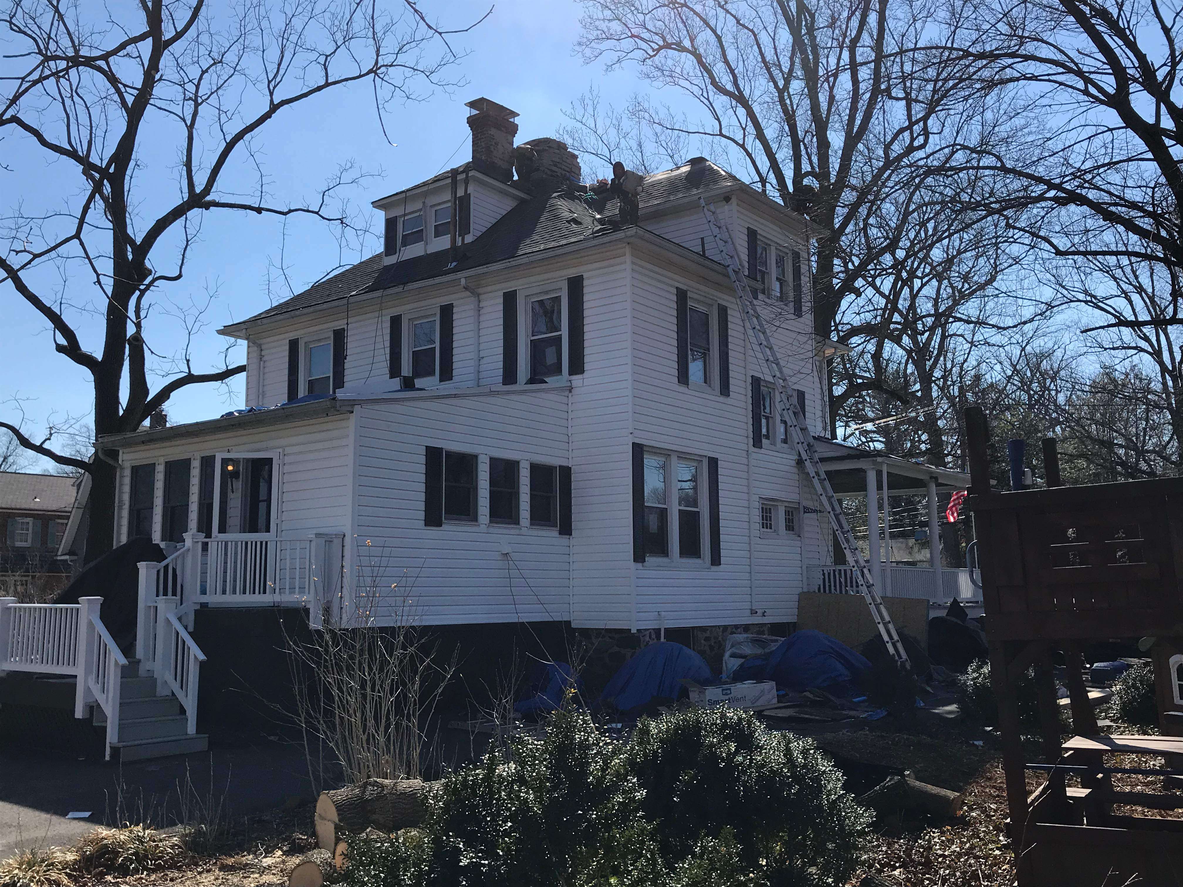 Residential Roofing Installation using Max Def Pewterwood by Alpha Design Services