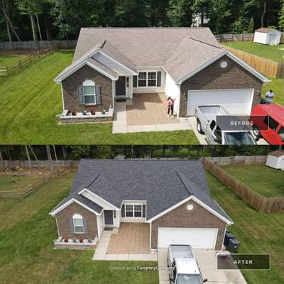 Residential Roofing Installation using Owens Corning Oakridge Onyx Black