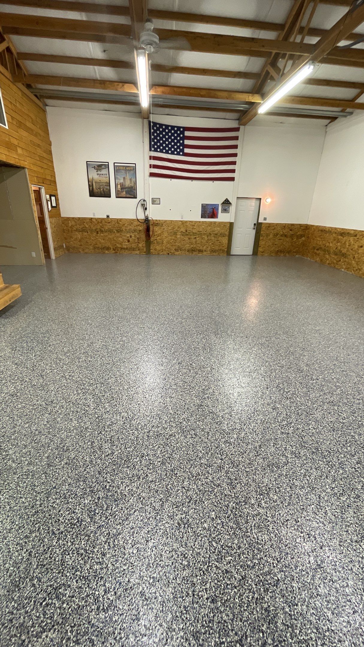 Airplane Hanger using Domino with Blue by Croc Coatings, LLC