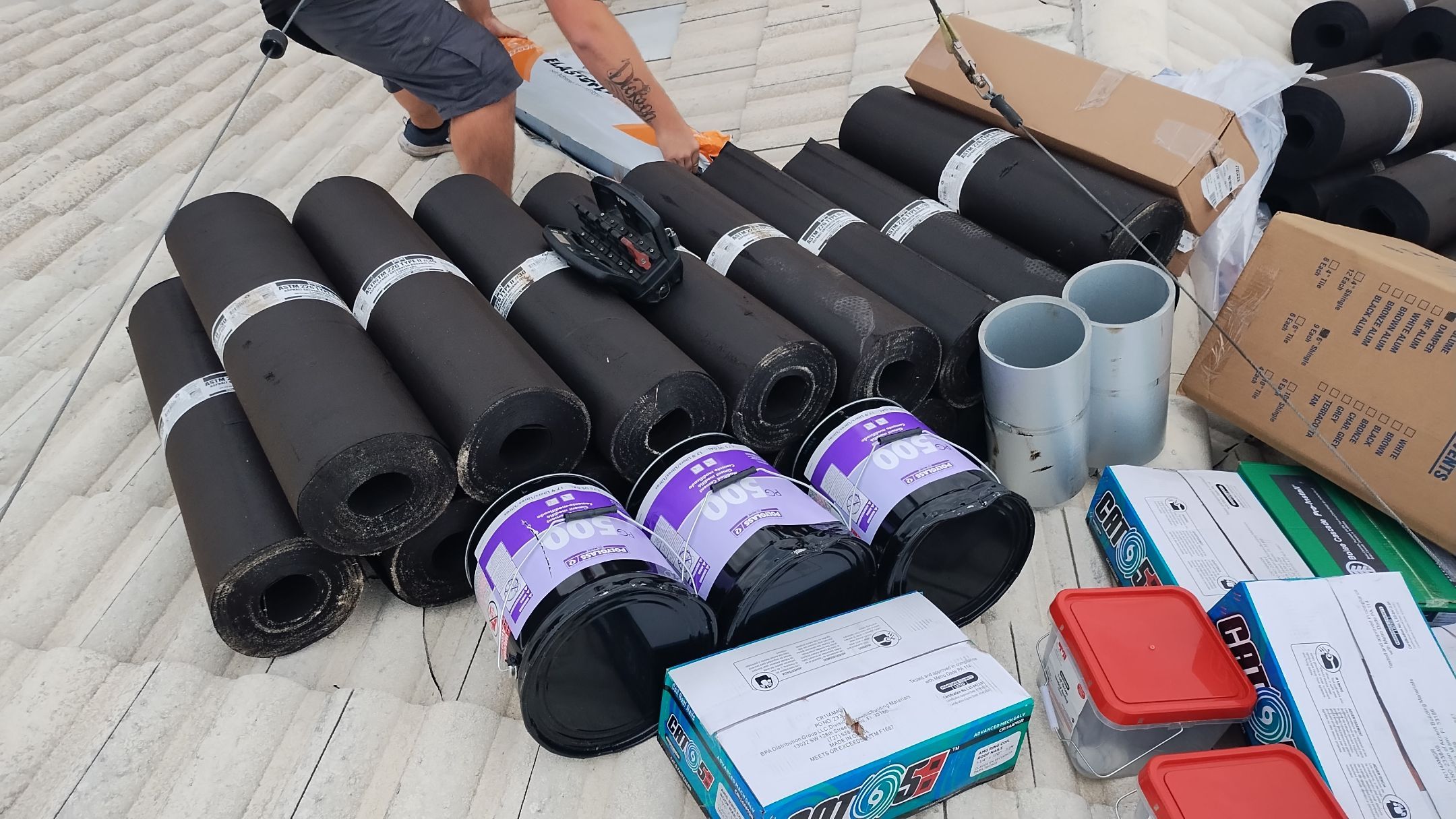 Residential Roofing Installation using 1" Nail strip metal roof by BLUES BROTHERS CONSTRUCTION CORP