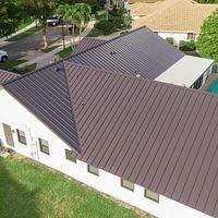 24ga 1.5" Mechanical Seam Dark Bronze by Total Roofing System The Metal Roof Experts