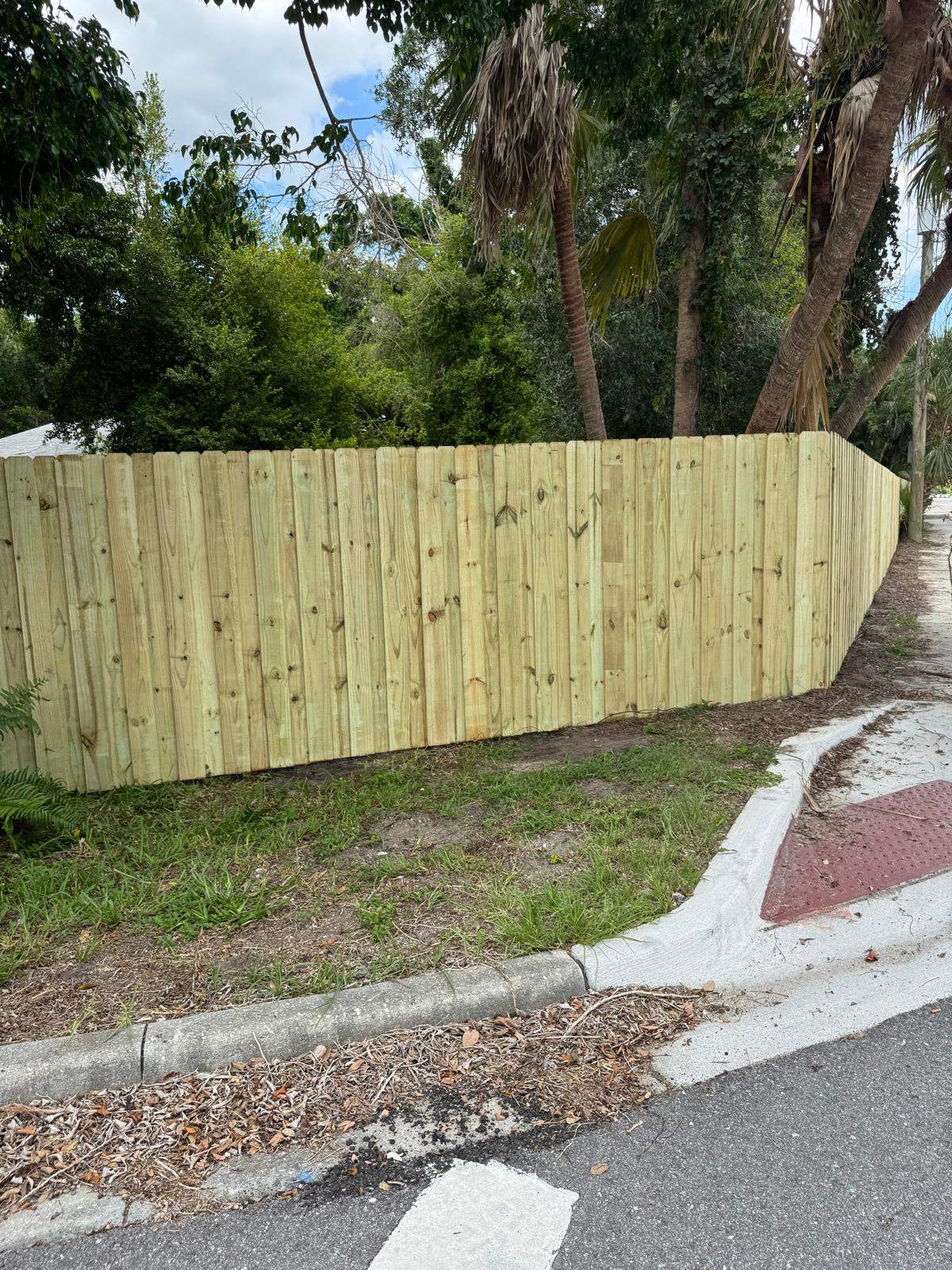 Pressure-Treated Wood Privacy Fence Installation in Sarasota by True Fence LLC