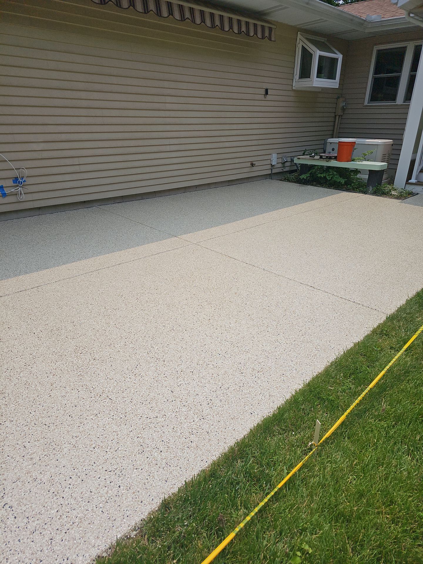 Driftwood Patio Coating in Granger! by Innovative Spaces / Innovative Concrete Coatings