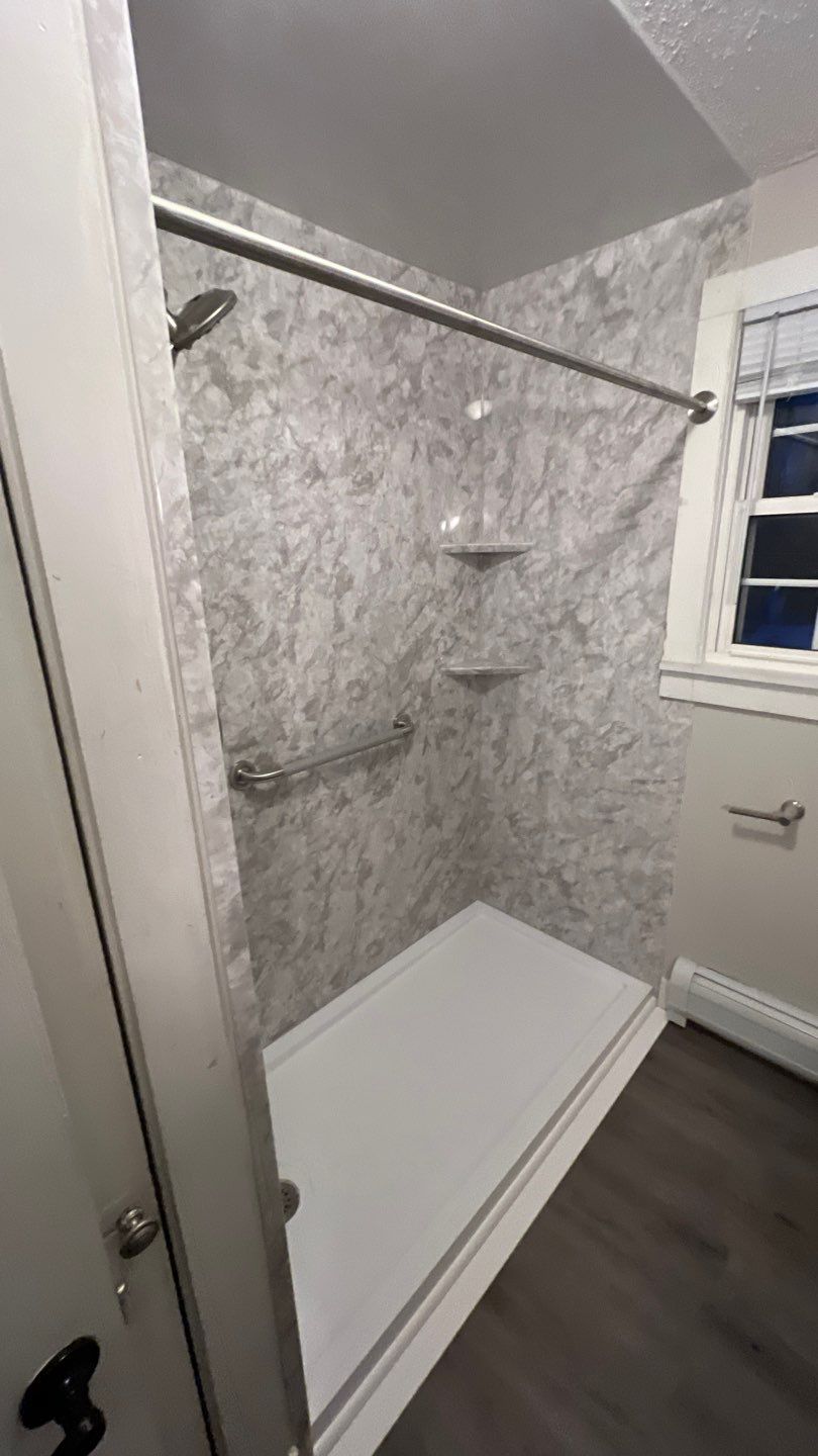 Tub to Walk-In Shower Installation in East Windsor, CT  by Yankee Home Improvement
