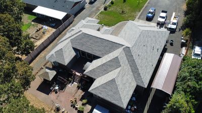 Residential Roofing Installation using IKO Dynasty (Color: Biscayne)