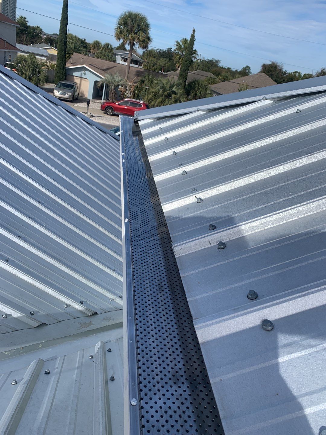 Seamless Gutter Installation Using K-Style Gutters And Gutter Guards by Gutter Professors