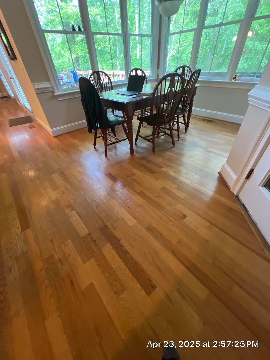 A beautiful refinishing project in The Oaks, Chapel Hill by Accent Custom Floors