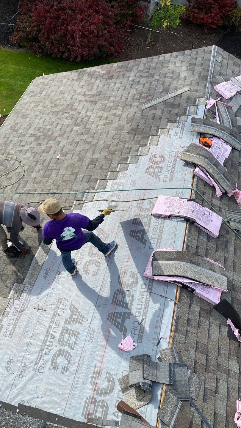 Residential Roofing Installation using Owens Corning Duration Driftwood by Absolute Roofing and Construction