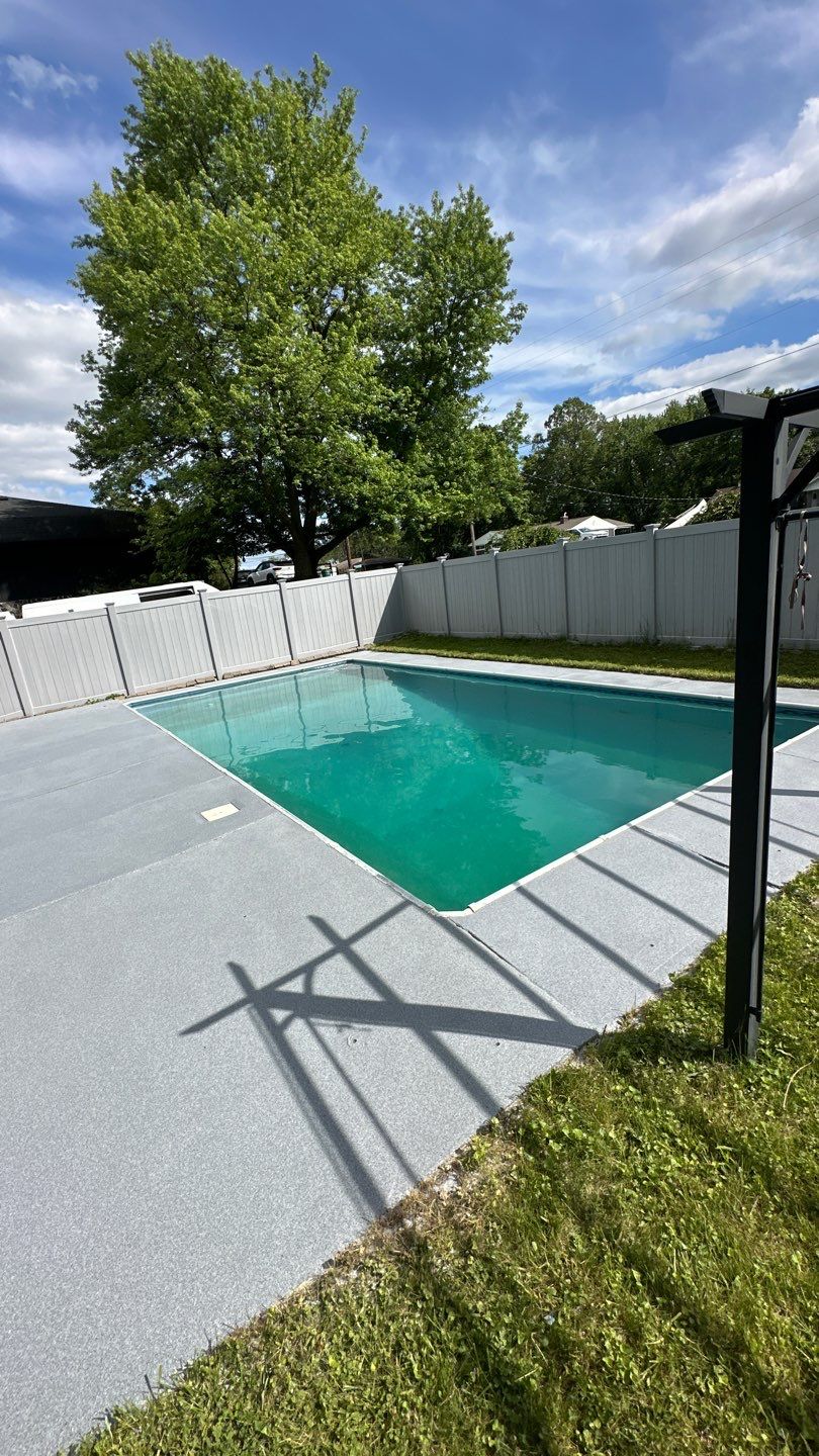 Twilight Pool Deck Project in McDonald by Floors in a Day, Inc