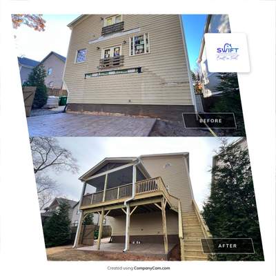 Screened-In Porch With Fireplace