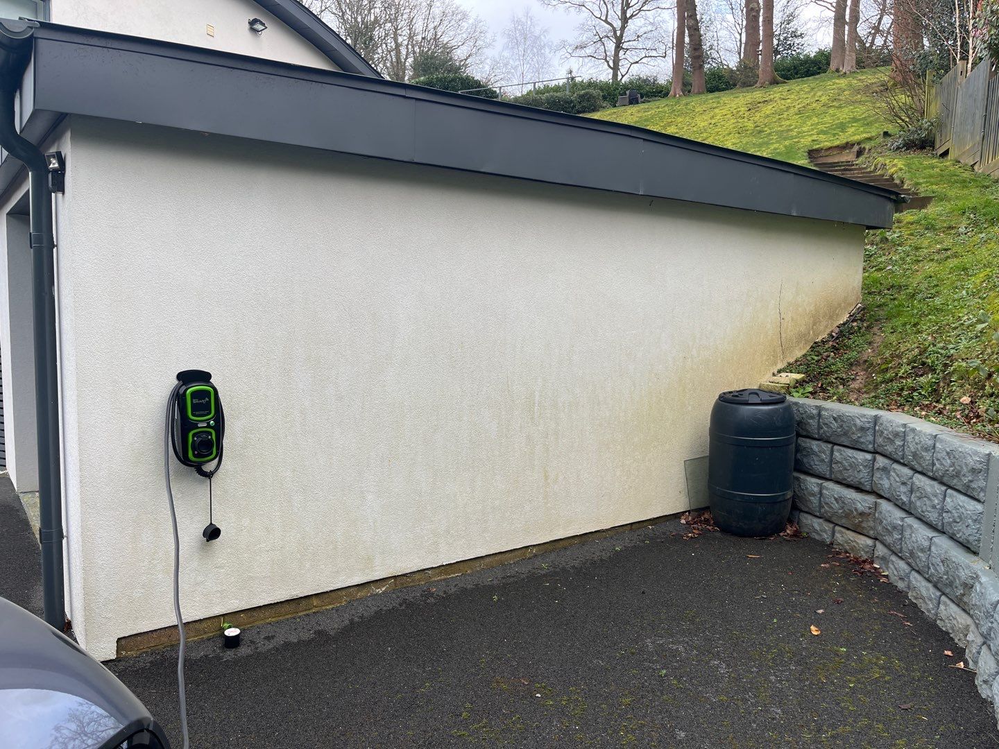 Render and patio clean using Honda 15lpm Low Pressure Washing Machine by Ges Exterior Cleaning ltd