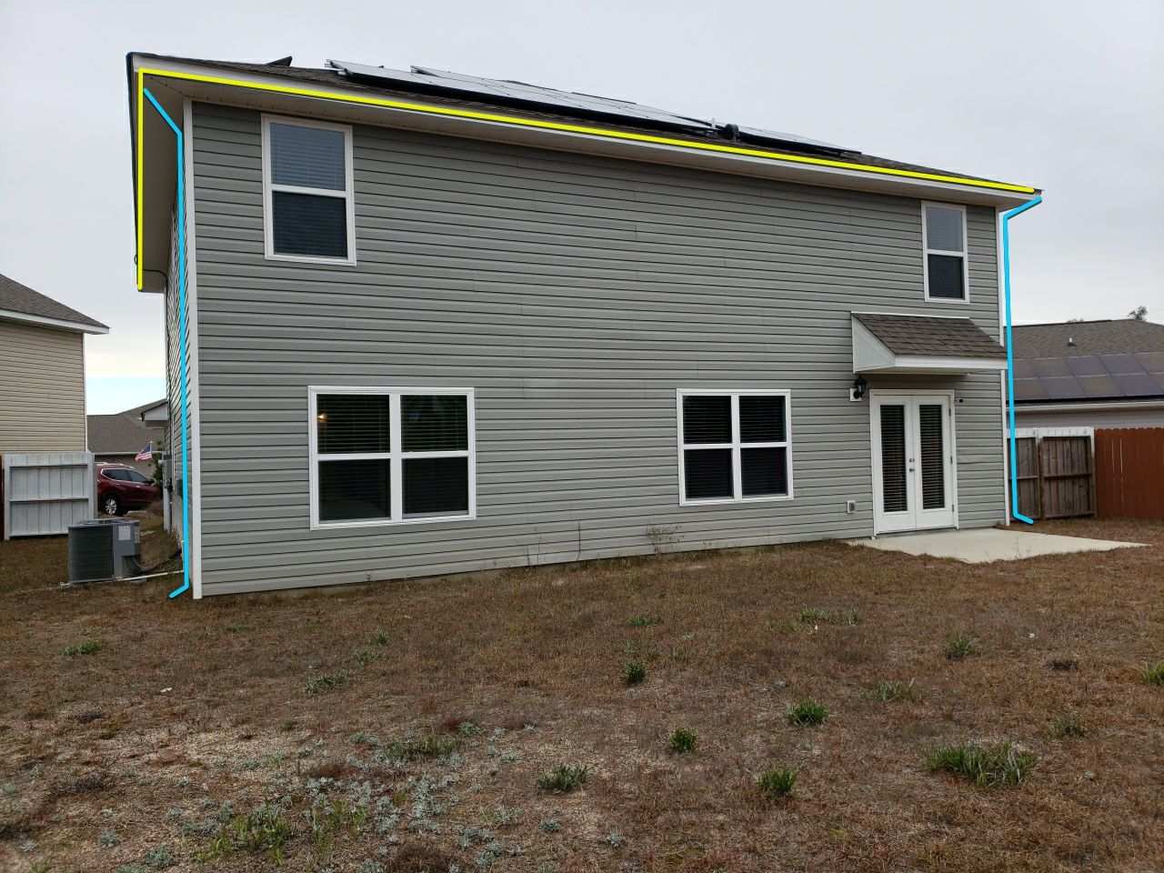 Gutter Installation Using White K-Style Seamless Gutters by Gutter Professors