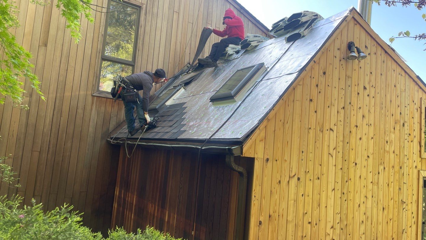 Roof Replacement w/ Skylights in Baltimore, MD (IKO Dynasty) by American Home Contractors