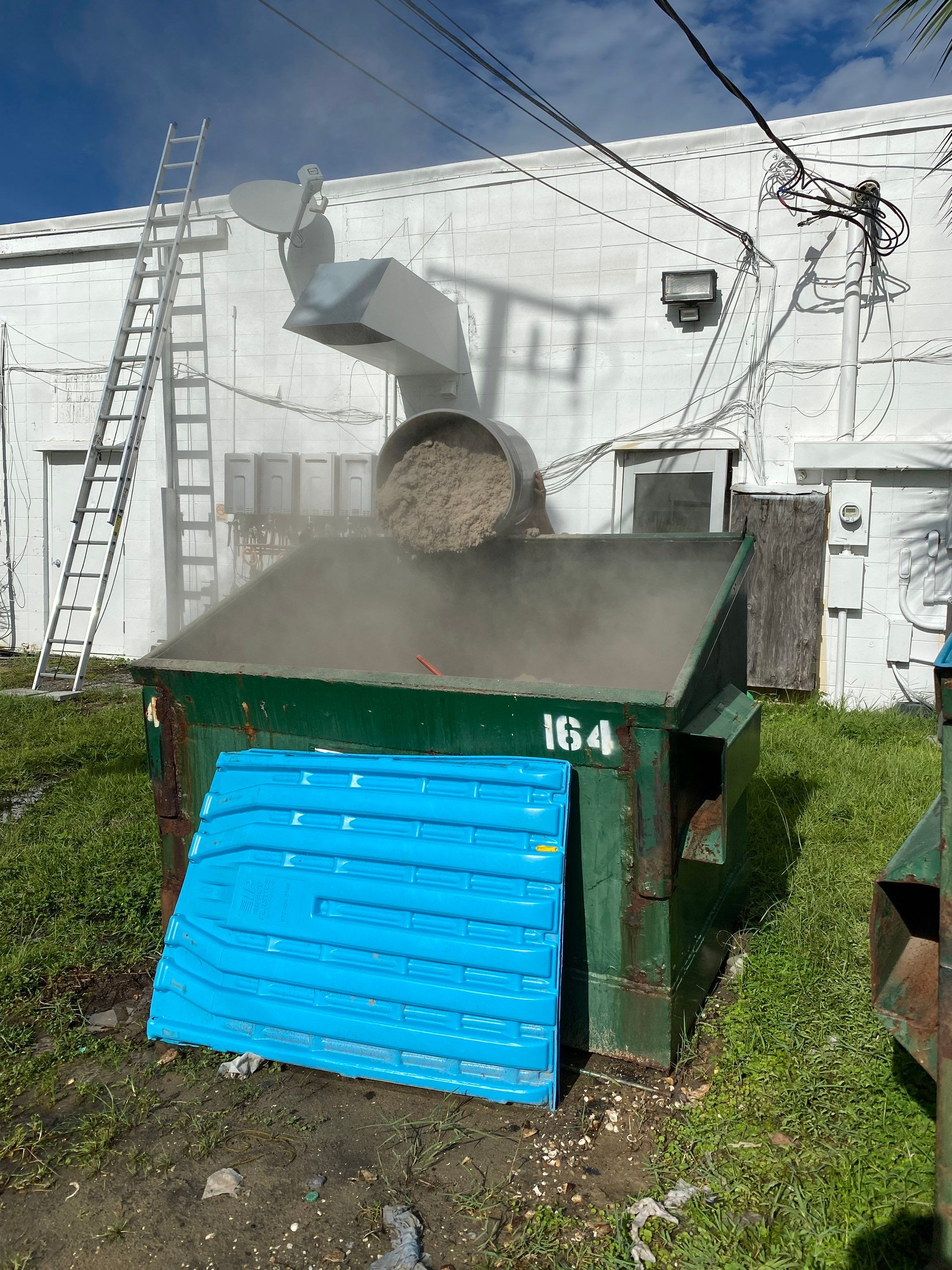 Laundromat Dryer Vent Deep Cleaning using Gas Powered Vac by Peach State Dryer Vents & Air Ducts