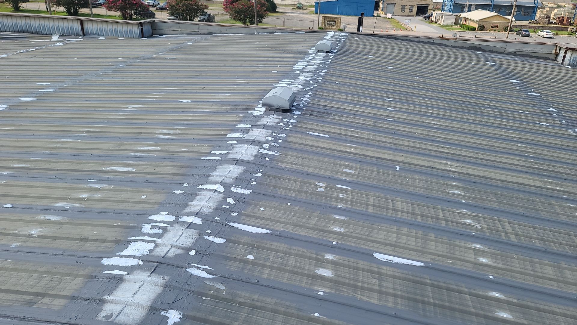 Commercial Roofing Installation using Aldocoat Coatings by Hostetler Roofing
