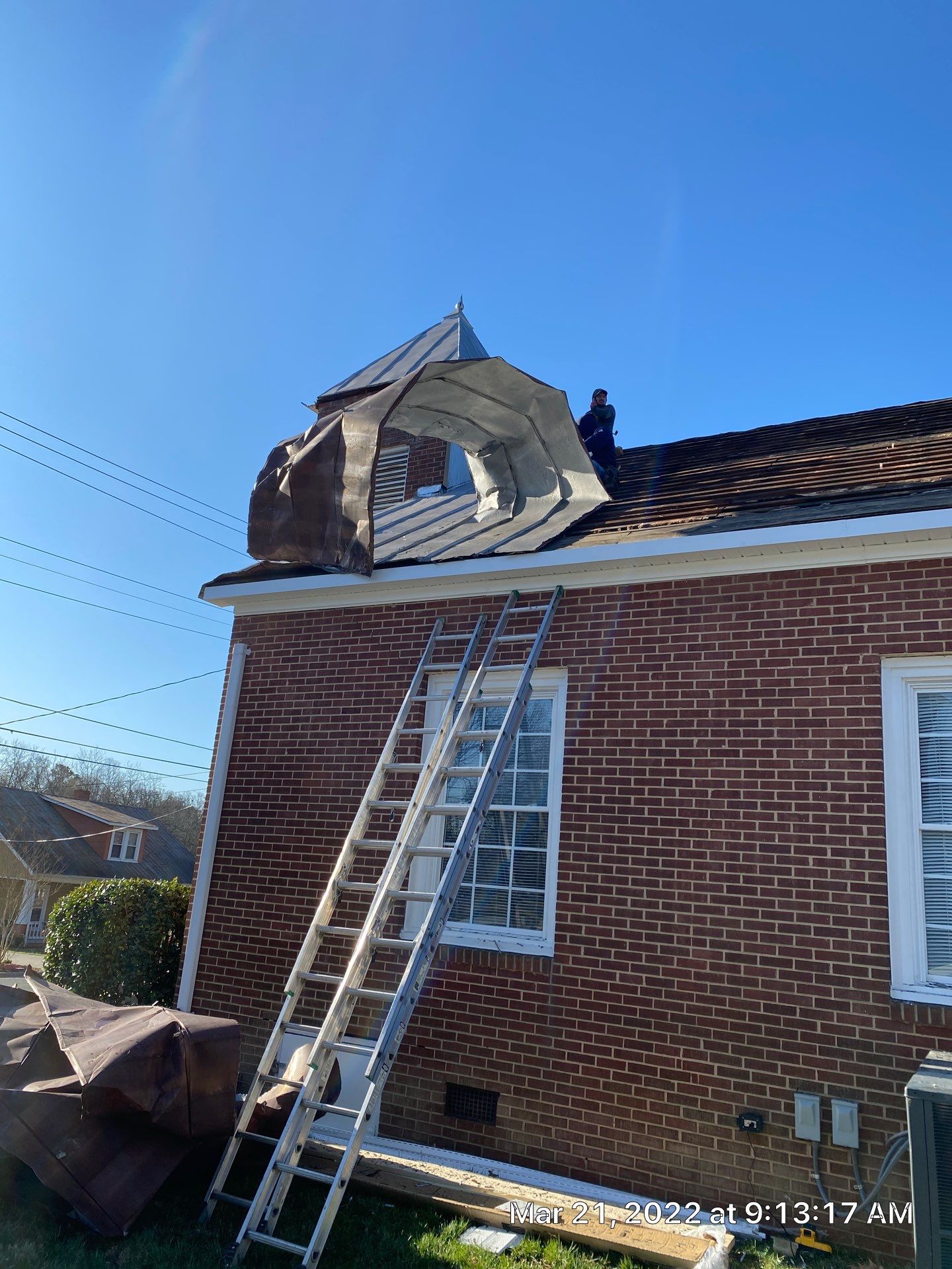 Primitive Baptist Church using Standing Seam Metal by Just In Time Roofing and Restoration