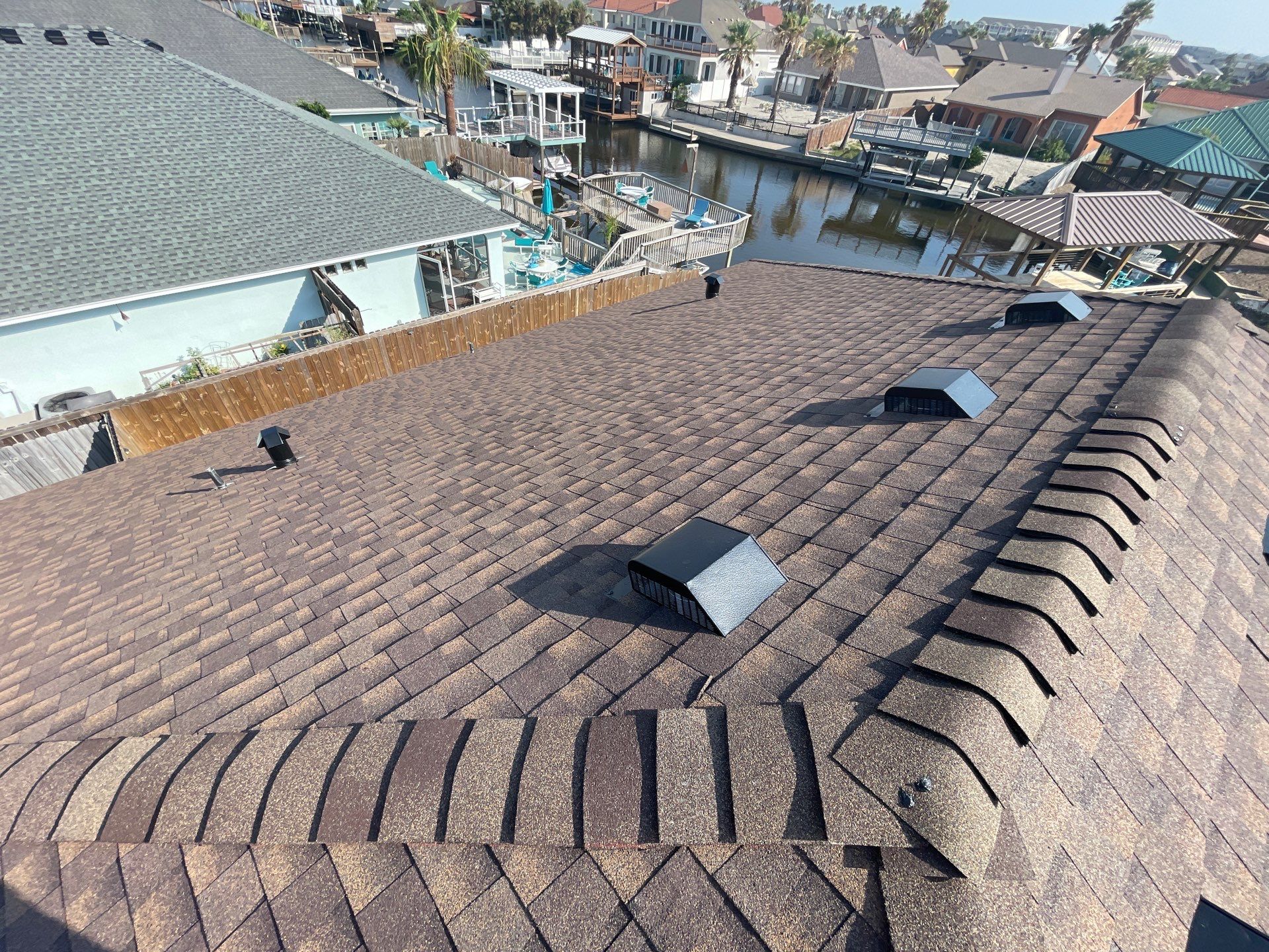 Residential Roofing Installation using GAF HDZ Barkwood by Lighthouse Roofing