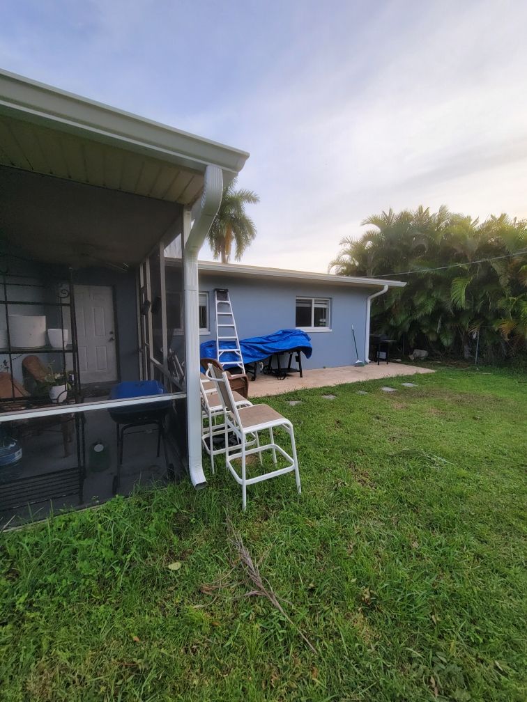 Finished Project Gutter Installation and Downspouts in Cape Coral FL by Gutter Professors