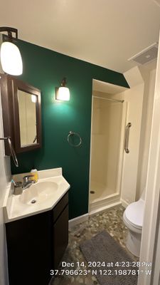 Bathroom-drywall repair and repaint