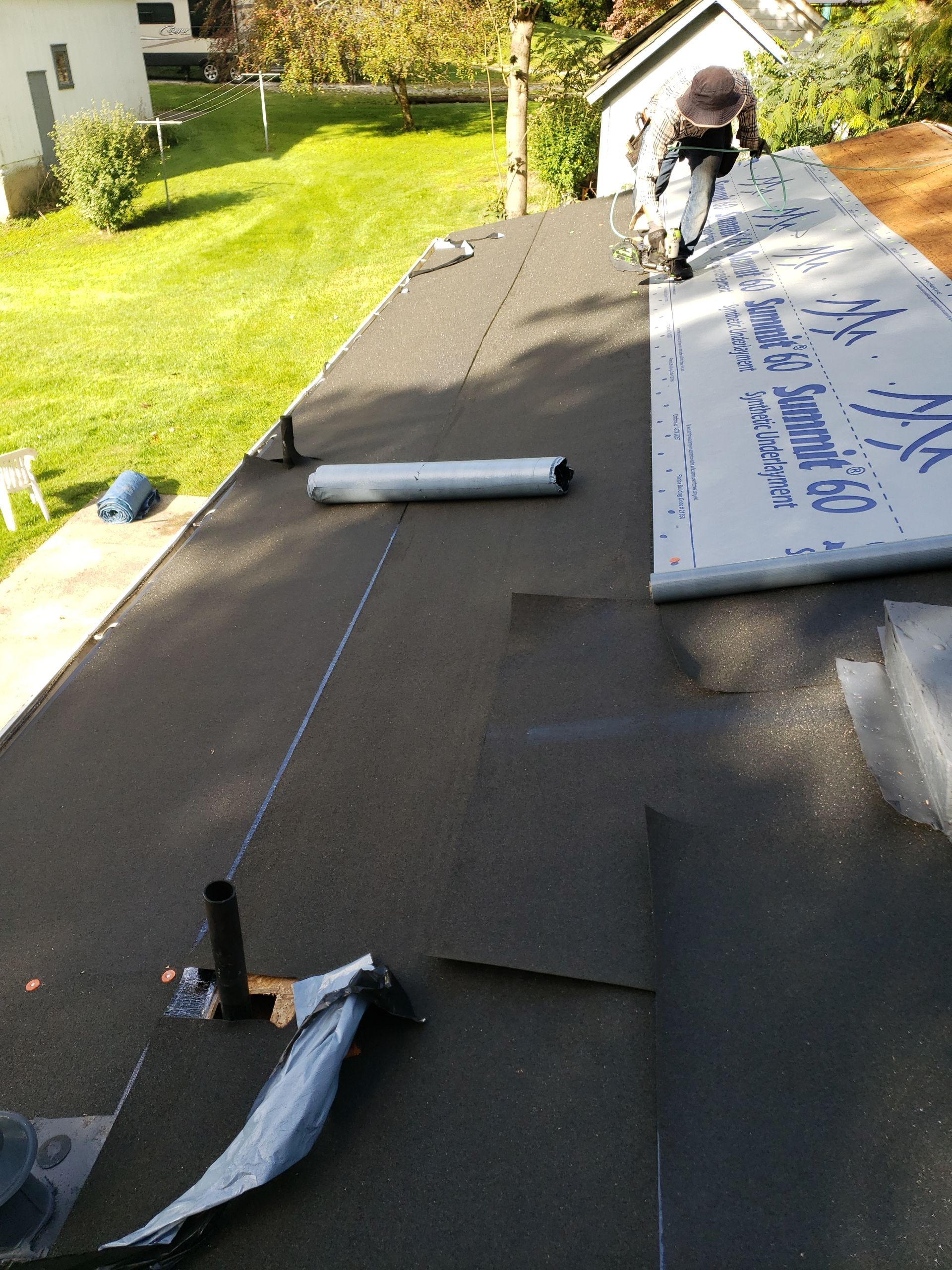 ATLAS PINNACLE COLOR: COASTAL GRANITE DRIP EDGE: BLACK by Eagle Eye Roofing