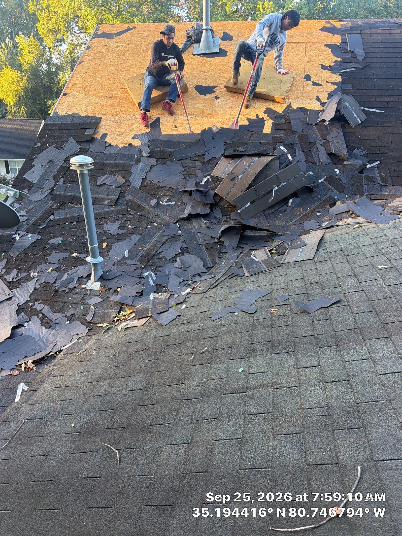Roof and gutter replacement by hail and wind damage by Just Brilliant Restoration JBR