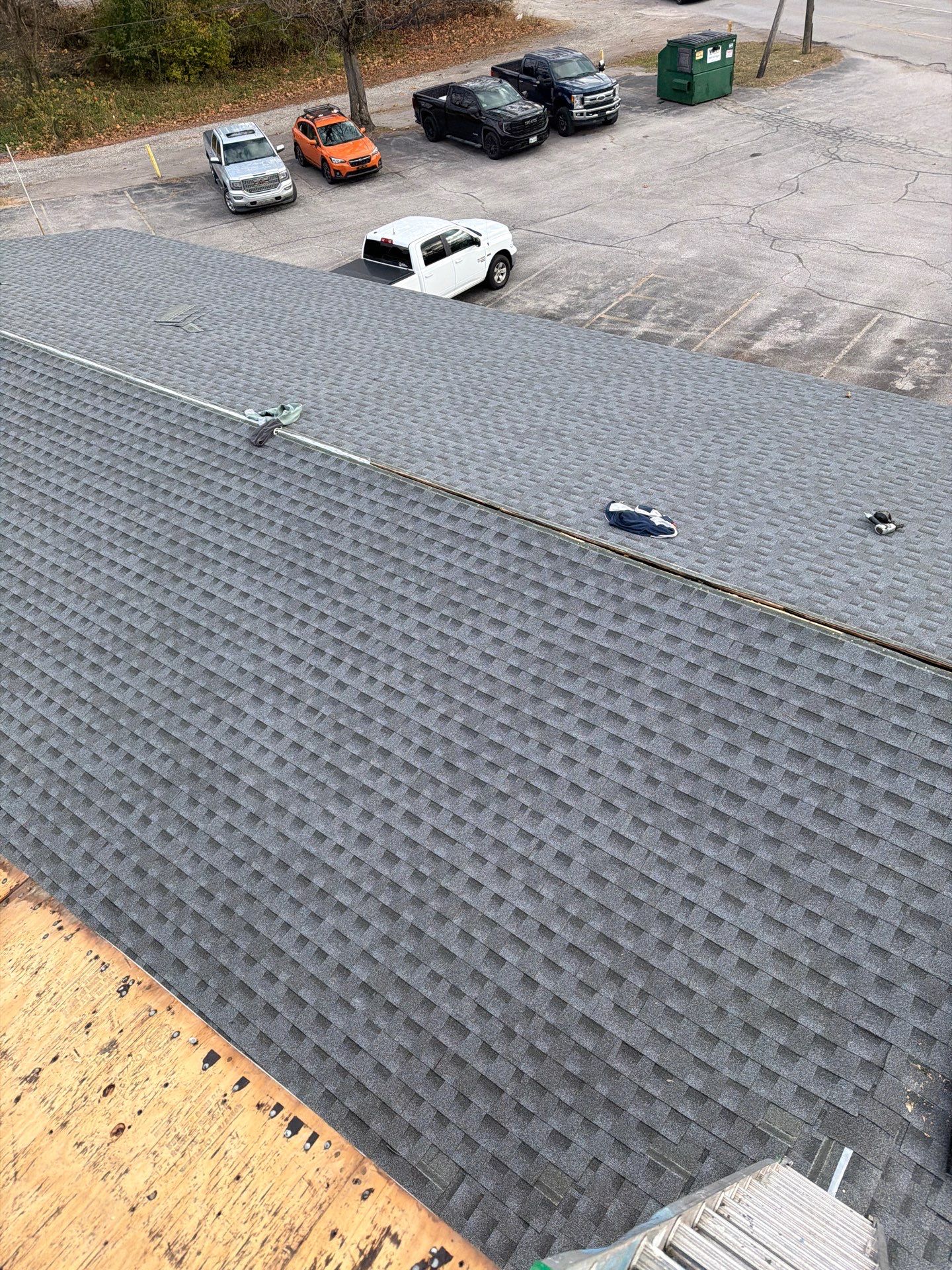 Commercial Roofing Installation using GAF Timberline HDZ Pewter Gray by Rainstoppers Roofing