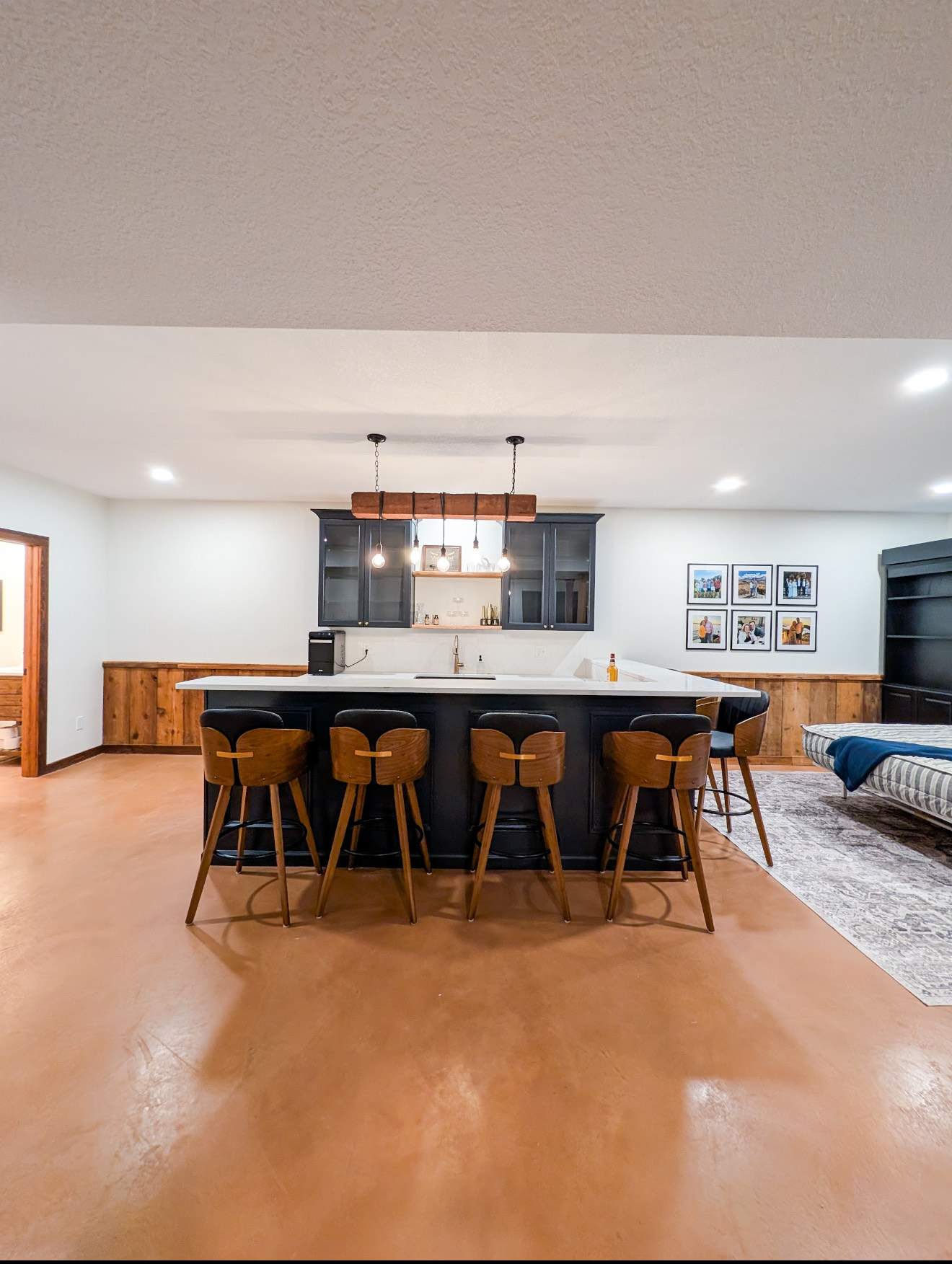 Basement Floor Remodel with Haven Reno KC by Big Red Decorative Concrete, LLC
