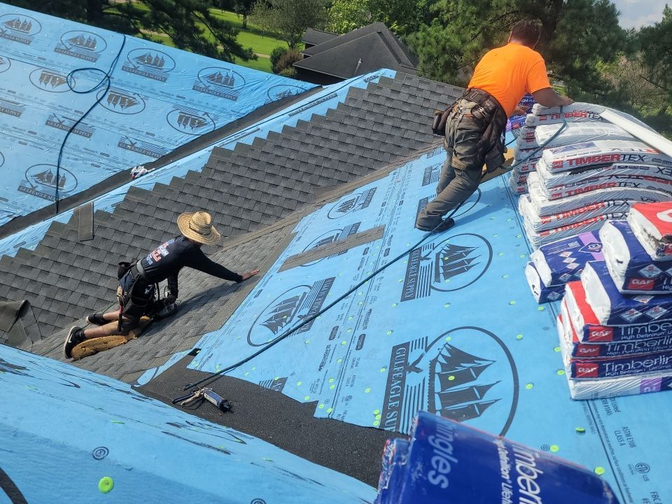 Residential Roofing Installation using Roof Replacement by American Roofing & Construction LLC