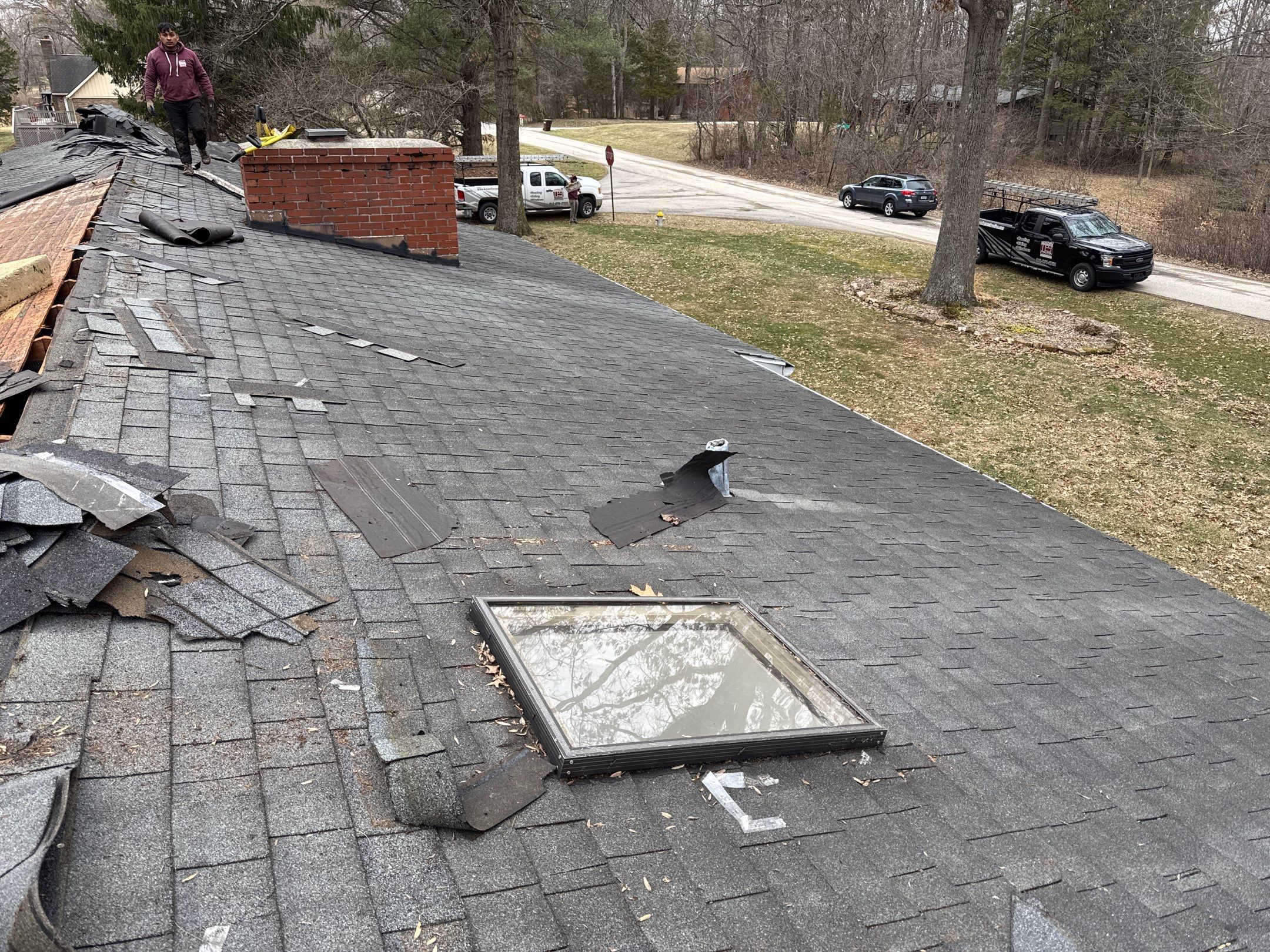 Residential Roofing Installation using Malarkey Vista AR Shingles (Black Oak) by Koontz Construction