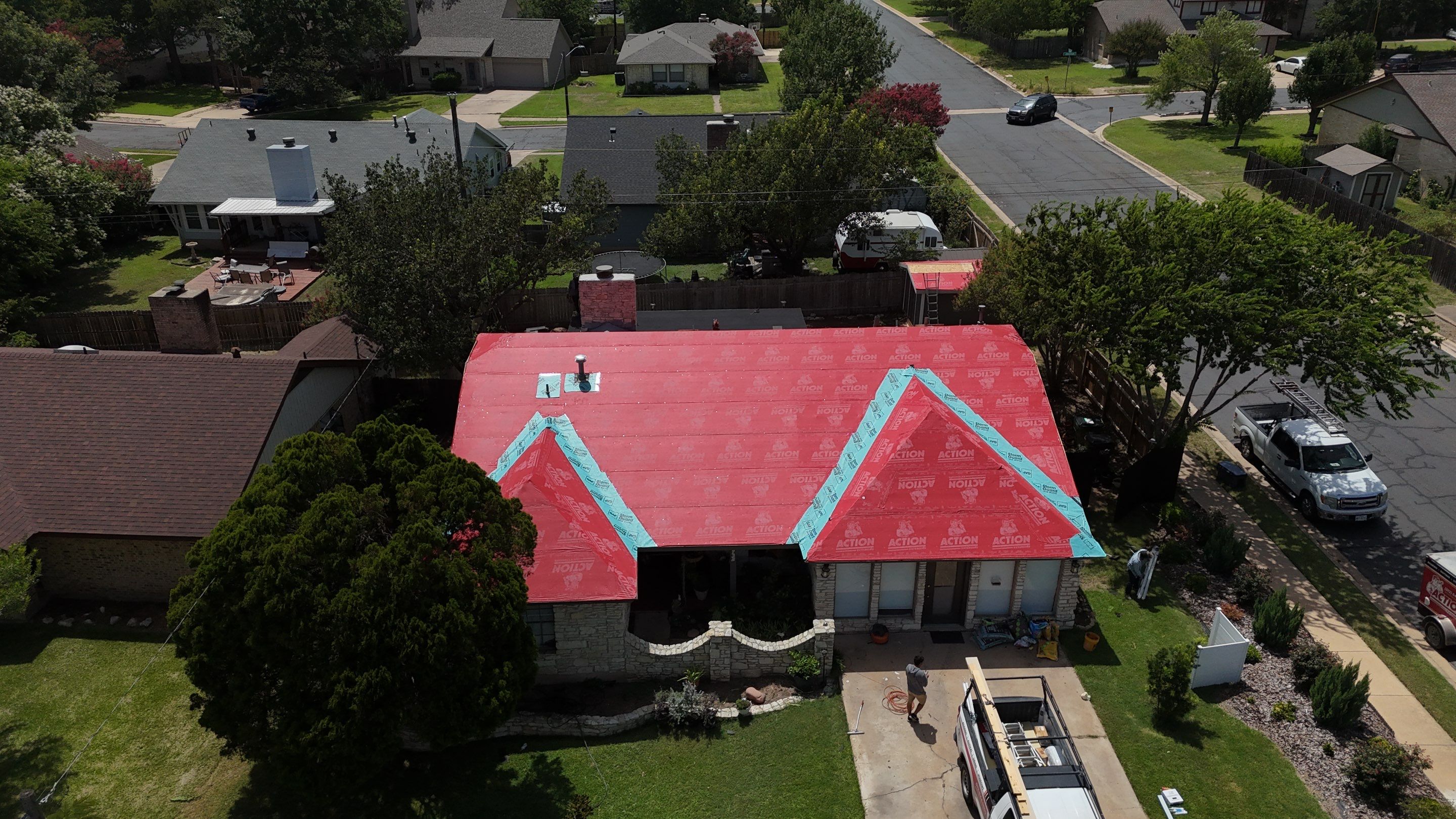 Residential Roof Replacement using Decra Villa Tile by Action Exteriors Austin