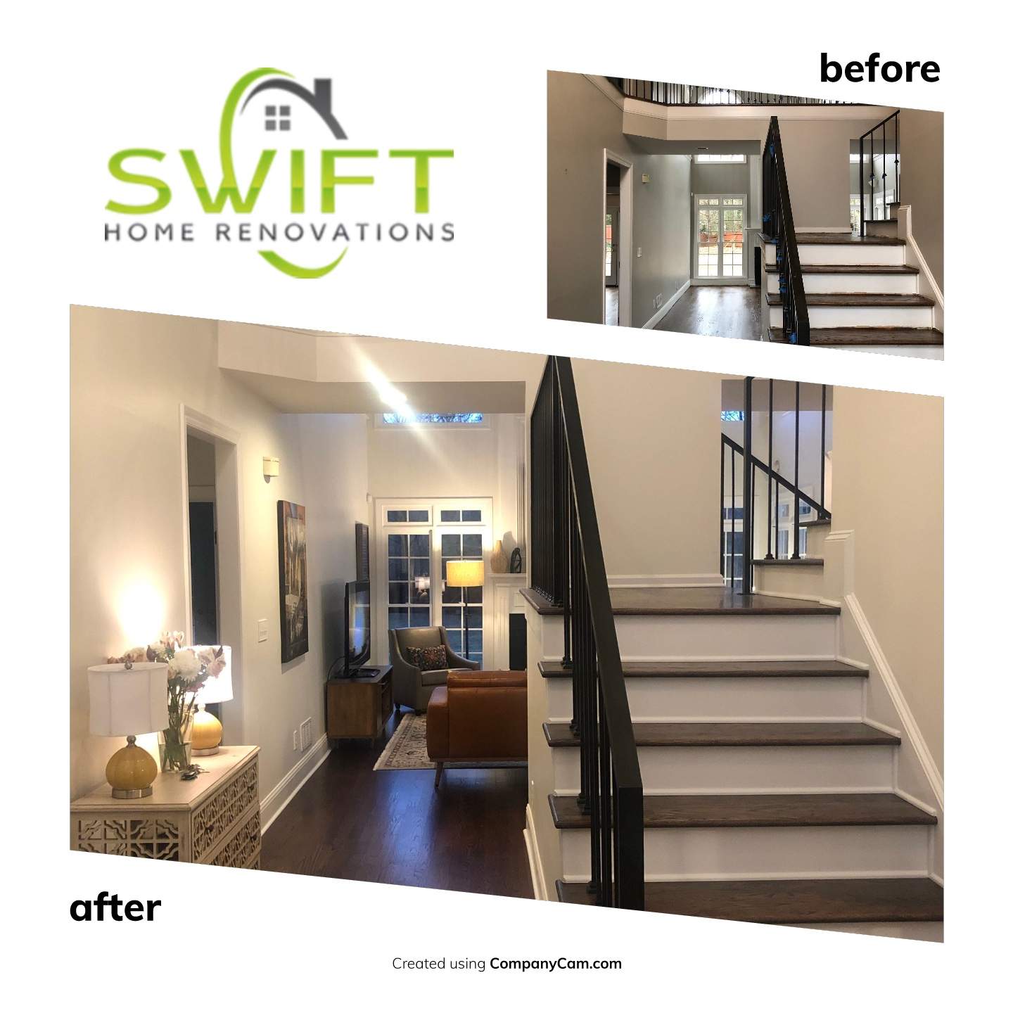 Full Interior Home Repaint and Drywall Surface Preparation in Smyrna by Swift Home Renovations 