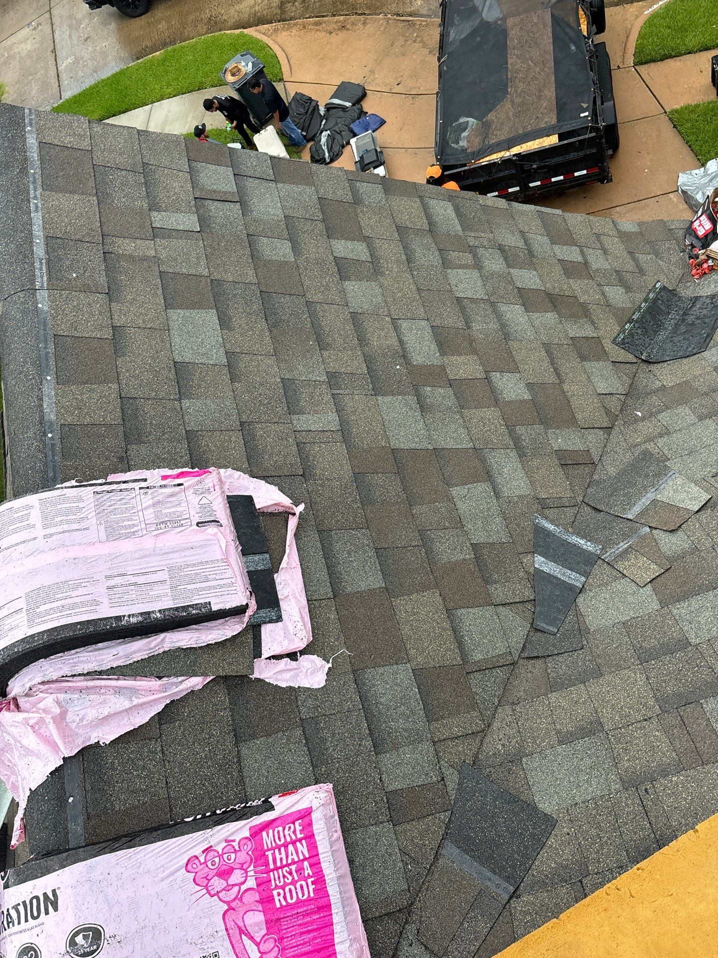 Residential Roofing Installation using Owen's Corning Duration (Lifetime) Shingles by Roof Repair Company