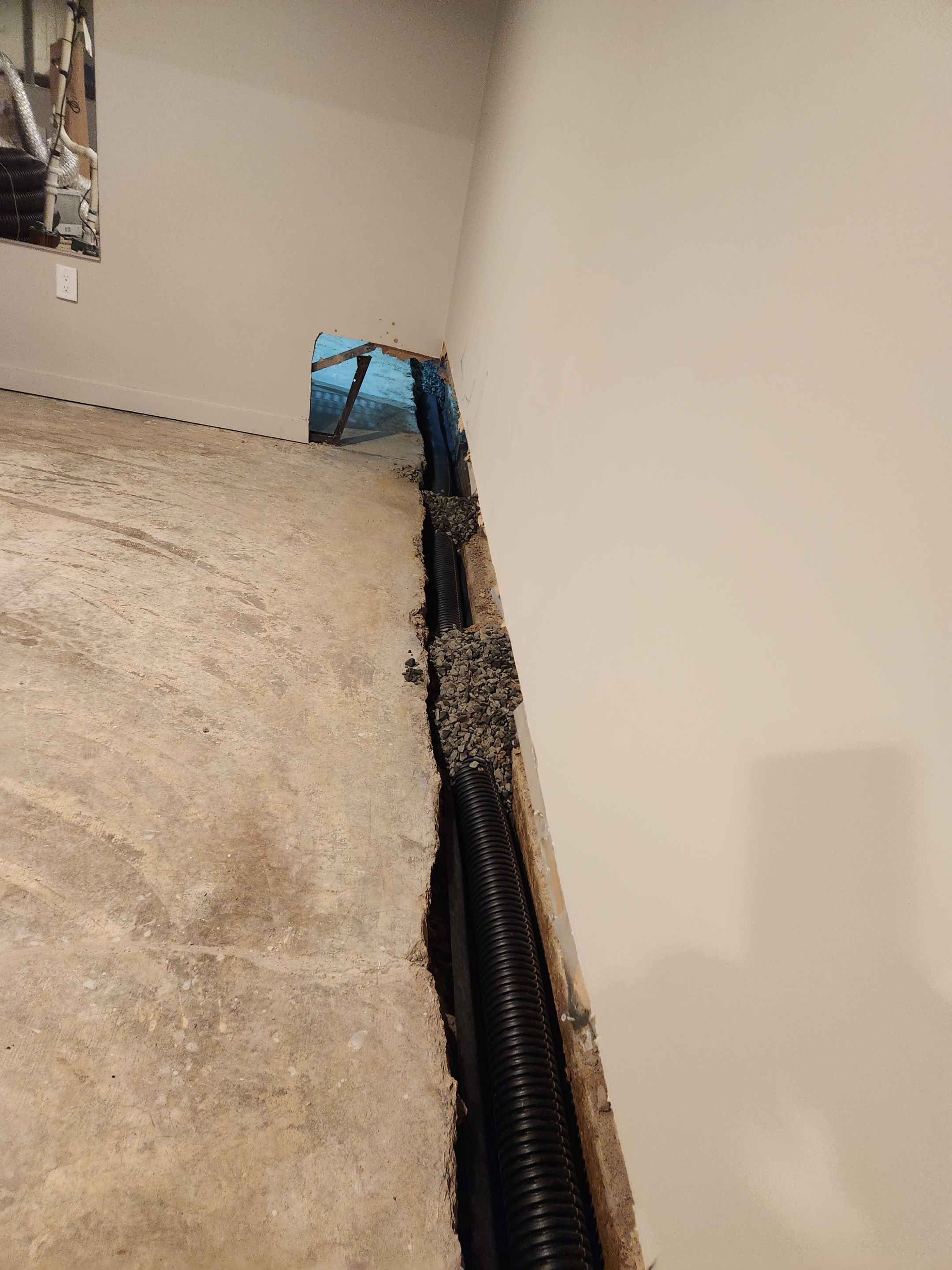 Interior French Drain in Princeton, NJ by Pure Service Pro, LLC 
