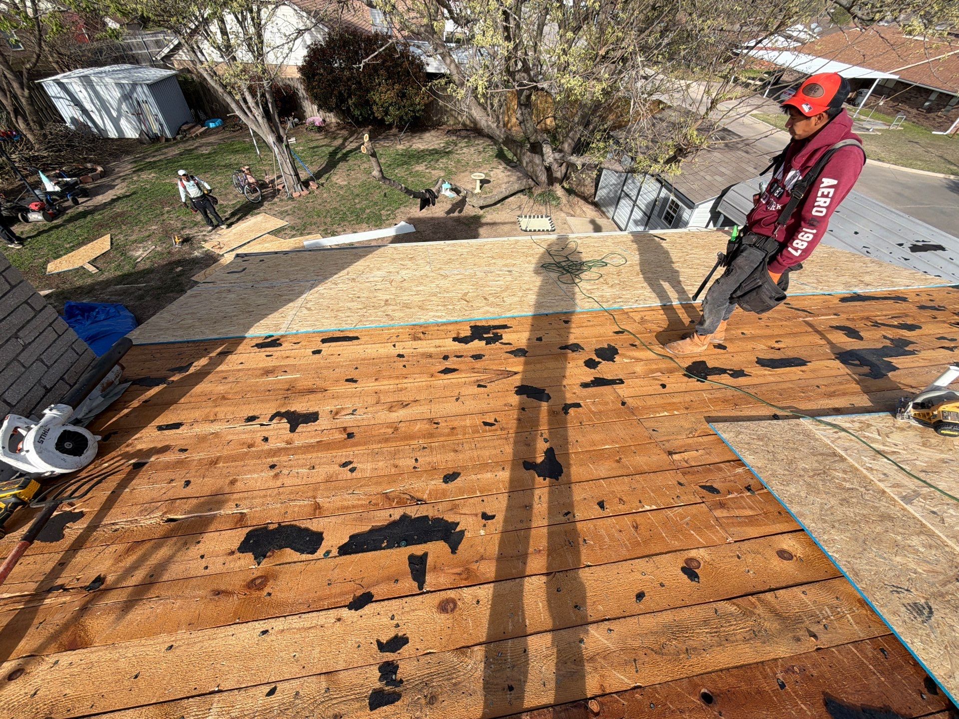Buh-bye space decking!  by BANA Roofing and Solar Supply