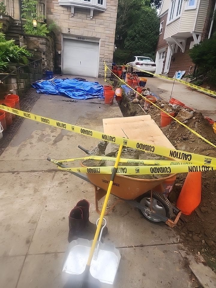 Replace failed gas line from gas connection at street to new meter by Sureway Comfort John Wilcox Plumbing Heating Cooling