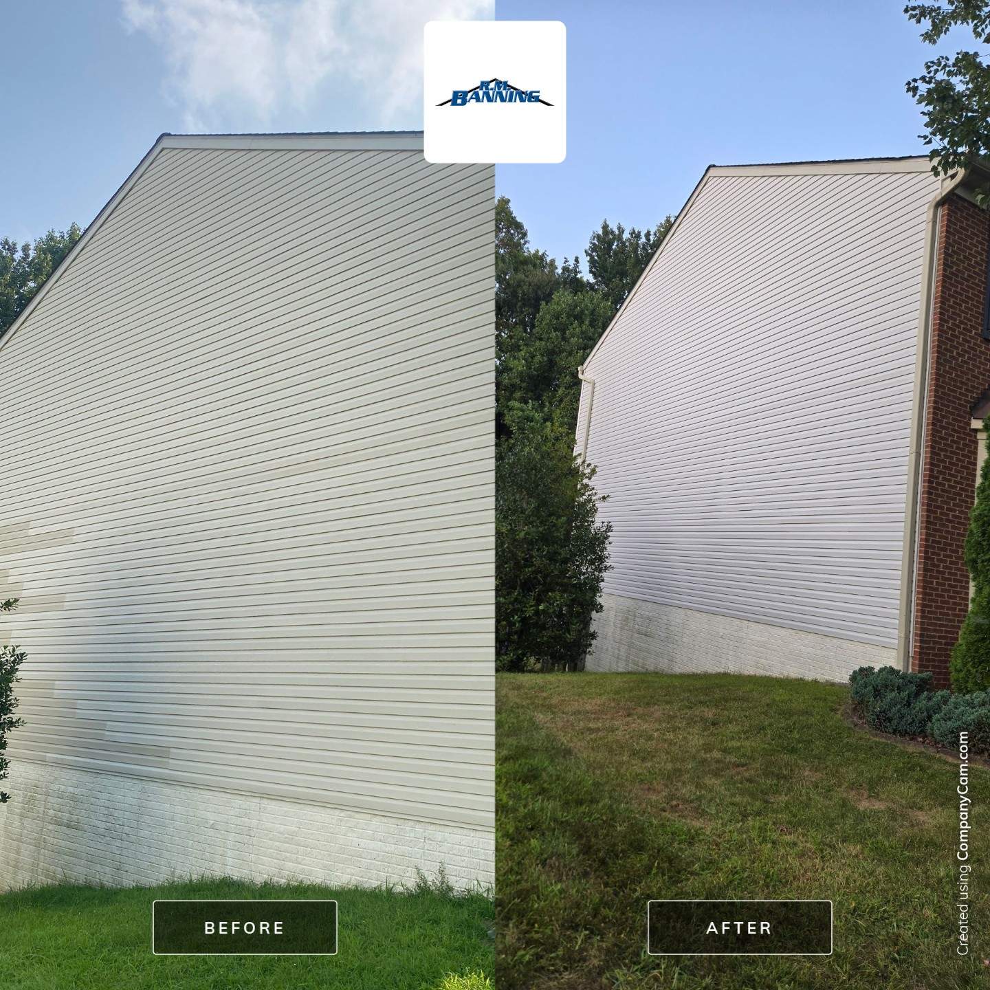 Woodbridge: Siding Replacement with Mastic Ovation Vinyl siding in Linen  by RM Banning, Inc.