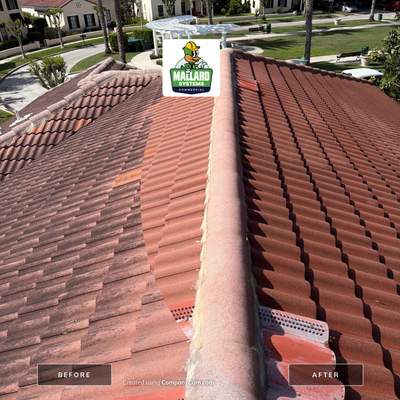 Barrel Tile Roof Cleaning