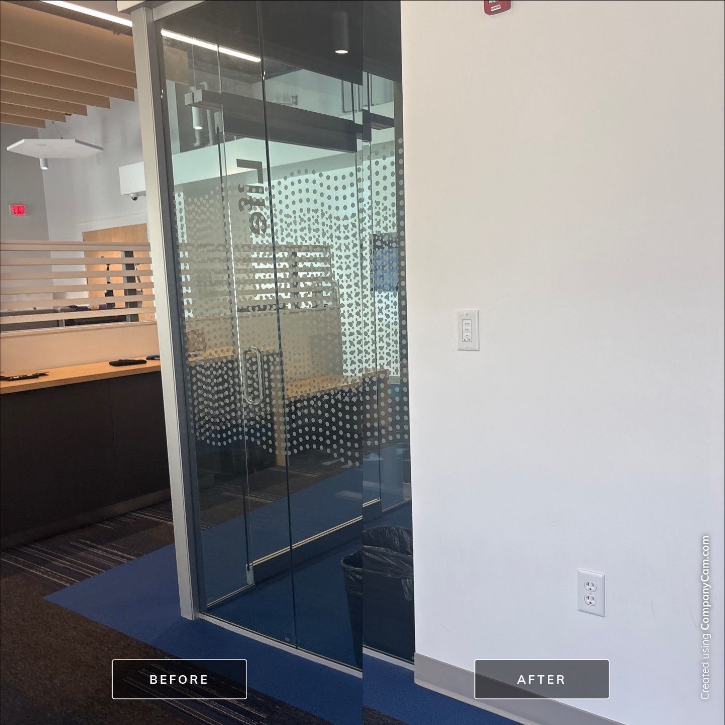 Commercial Office Interior Fit-Out with Glass Partitions in Lincoln by CompanyCam Sales Demo