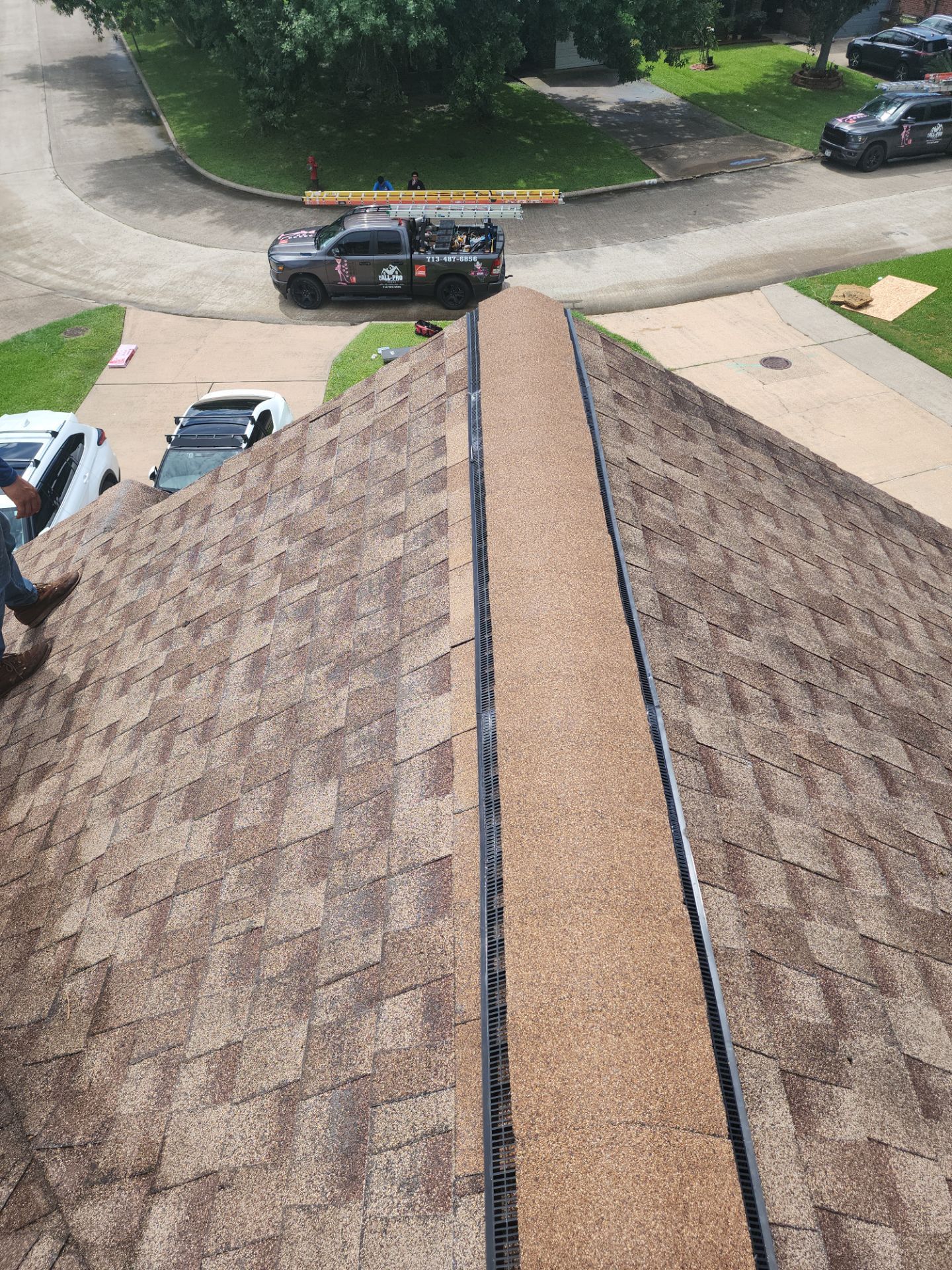 Hail Damage using Owen's Corning Duration (Lifetime) Shingles by Roof Repair Company