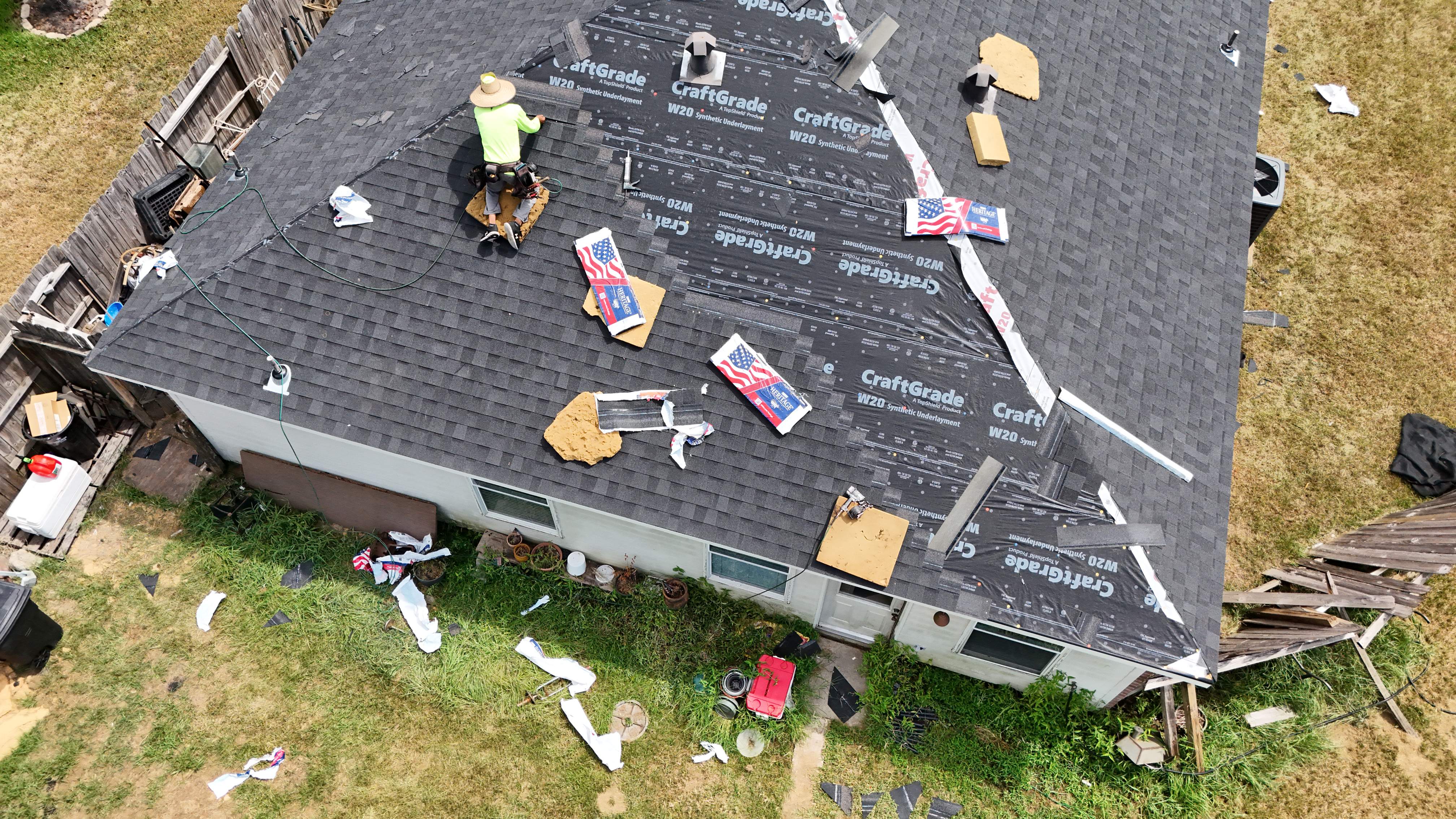 Rustic Black Shingle Roof Replacement — Spring, TX by PL Roofing & SB Roofing, LLC.