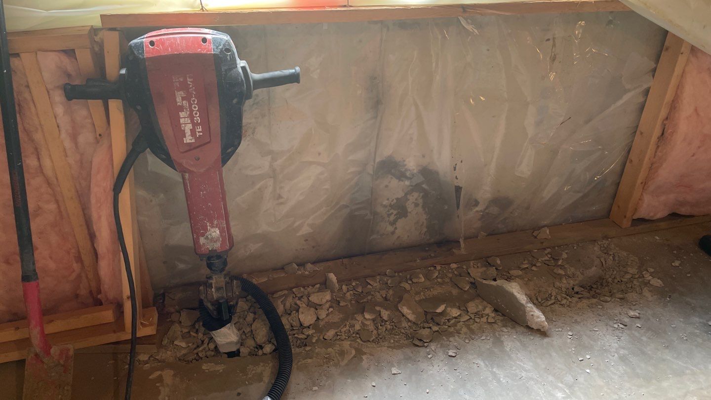 Basement Wall Drainage in Woodbury, MN by Waterproofing Northeast