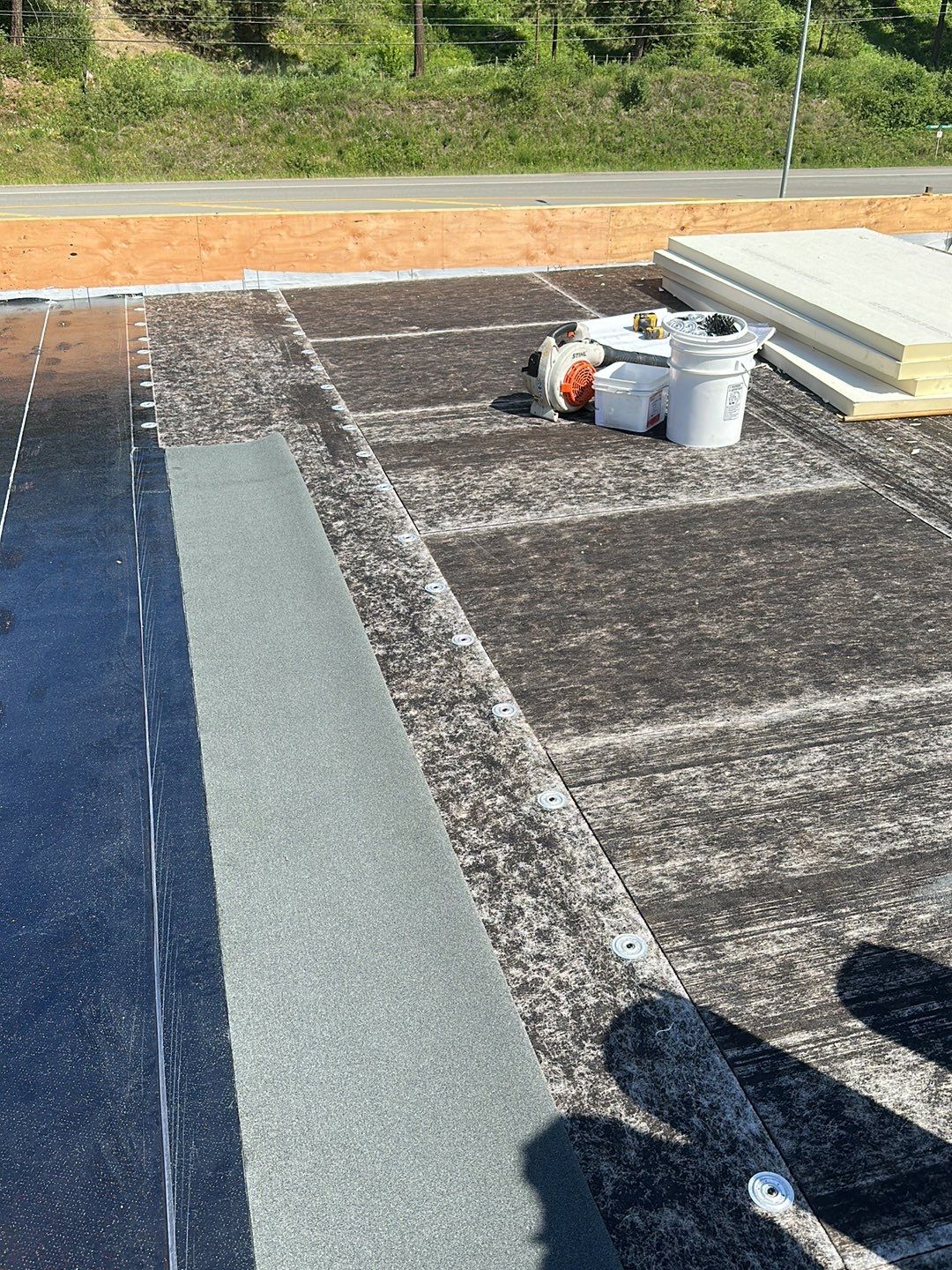 Commercial Roofing Installation using IKO 2ply sbs  by Top Notch Roofing Inc