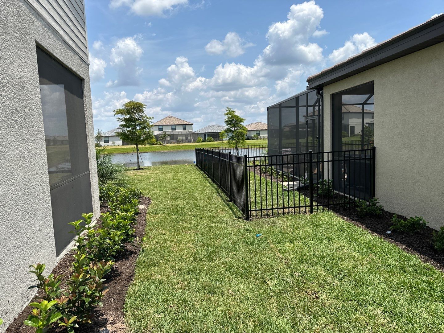Aluminum Fence Installation using Black 3 Rail Aluminum Fence by Asap fence and gates, LLC