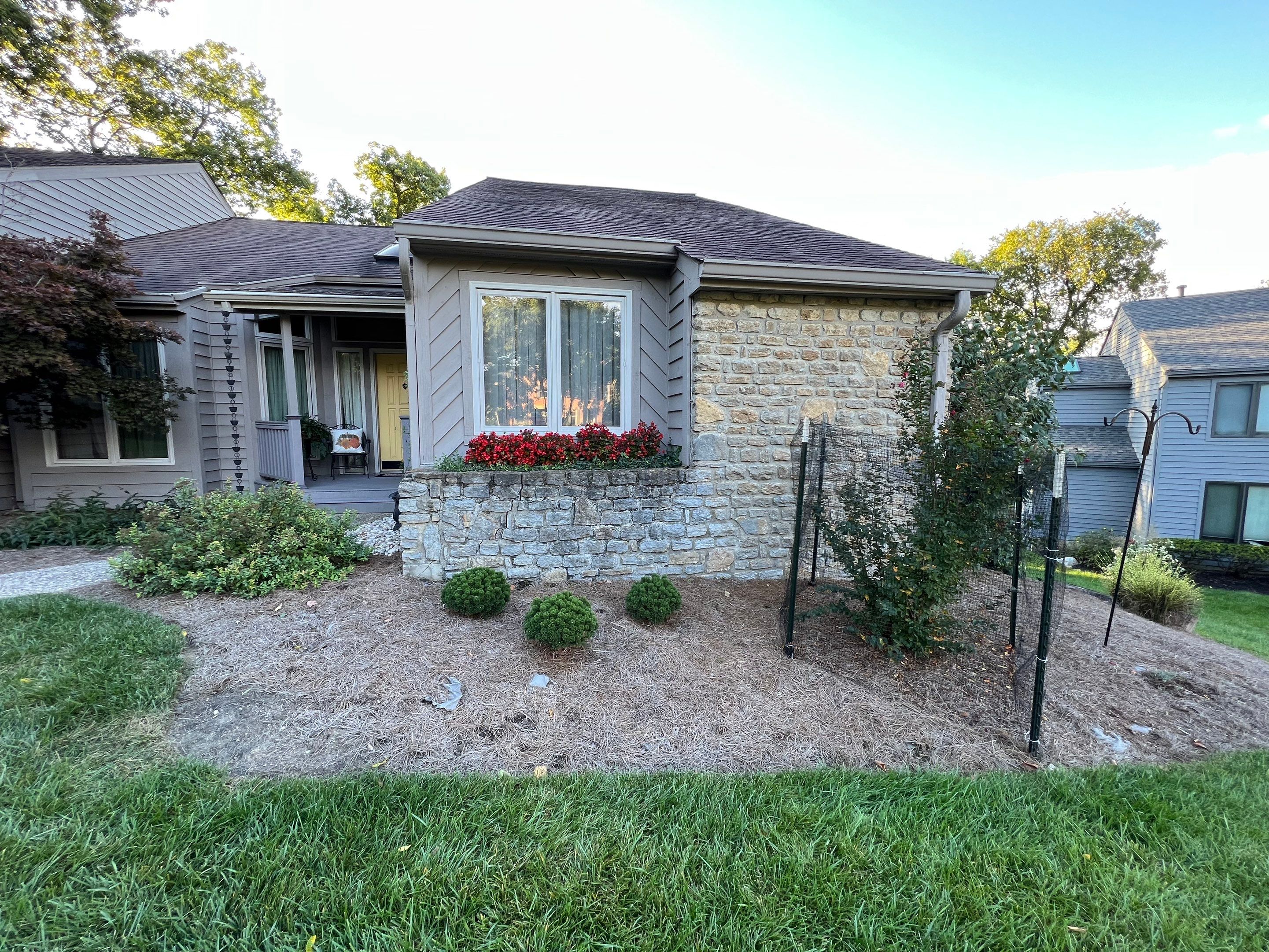 Spring Clean Up using Pine Straw by Reisenberg’s Lawn & Landscape, LLC