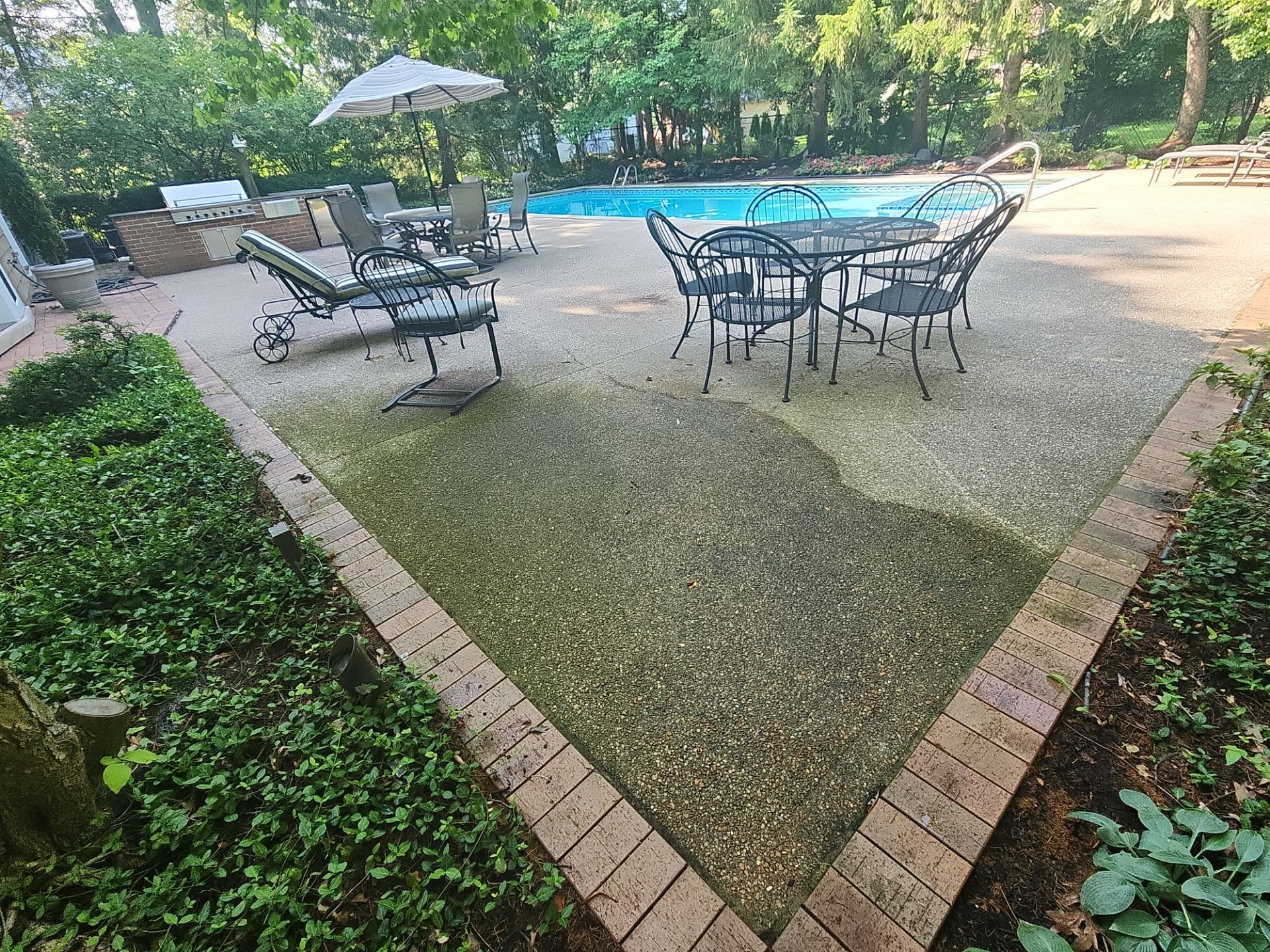 Highland Park brick cleaning by Northern Power Washing LLC.