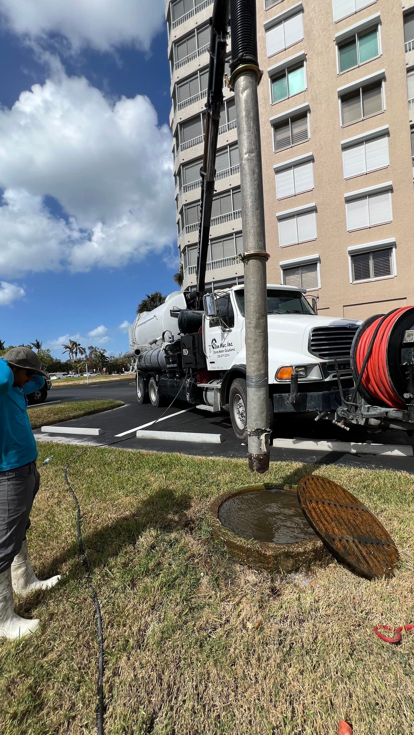 Condo Storm Water System Cleaning and Maintenance From Hurricane Ian by APS Power & Water