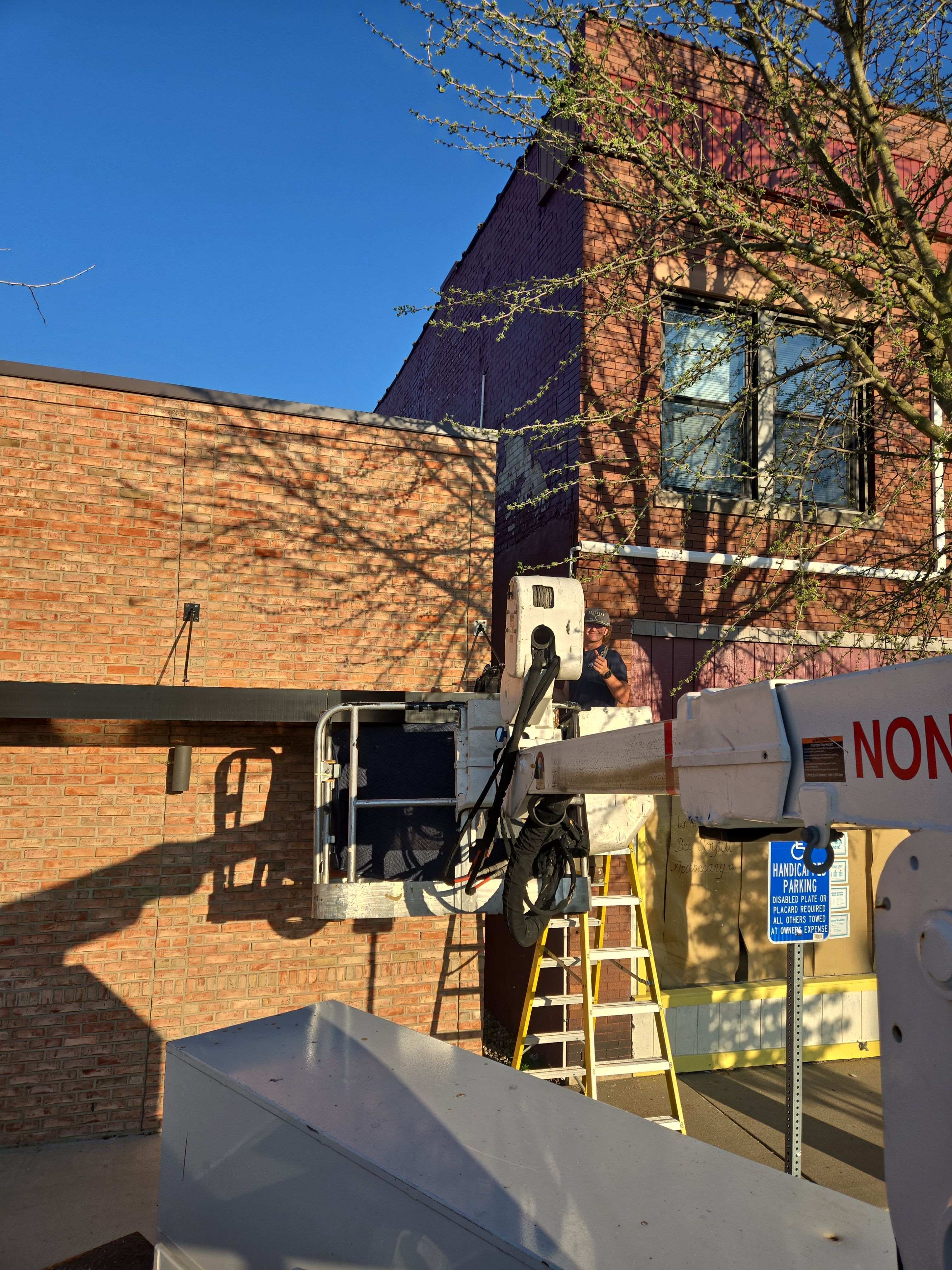Diltz & Sons Commercial Warehouse Awning Installation by Hayes Design co