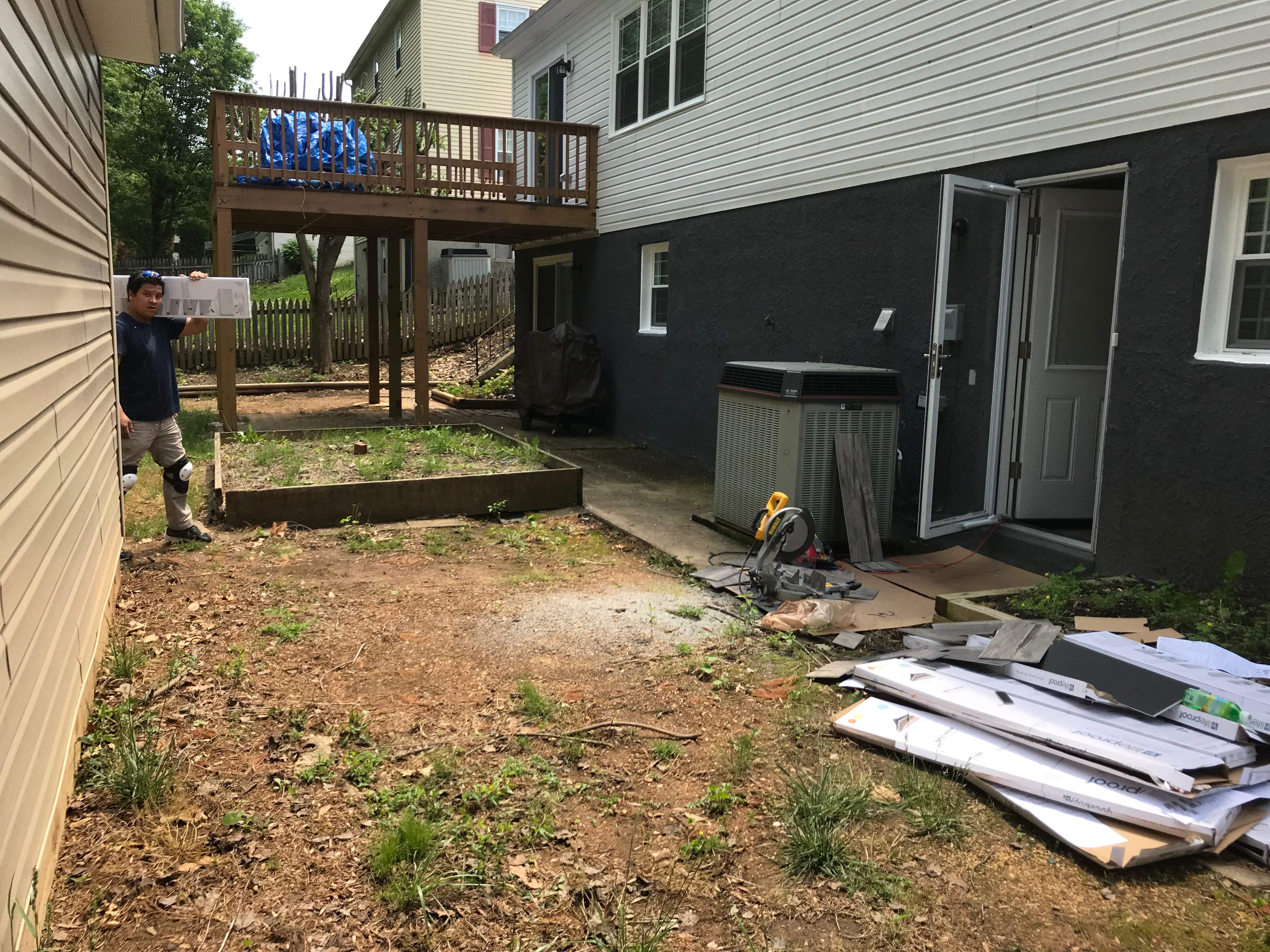 Exterior Repair using Concrete Pad/ walkway by Alpha Design Services